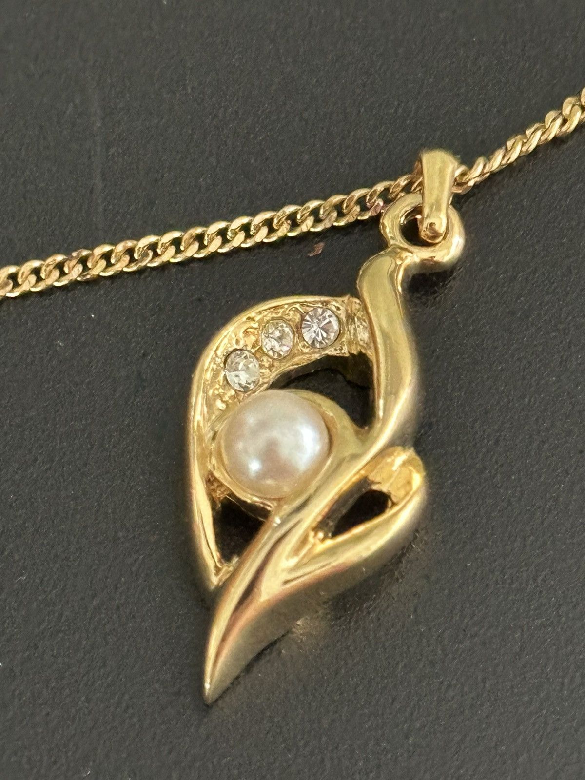 Pierre Balmain × Vintage 1980 - Pierre Balmain Pearl & Rhinestone Necklace Size ONE SIZE - 2 Thumbnail