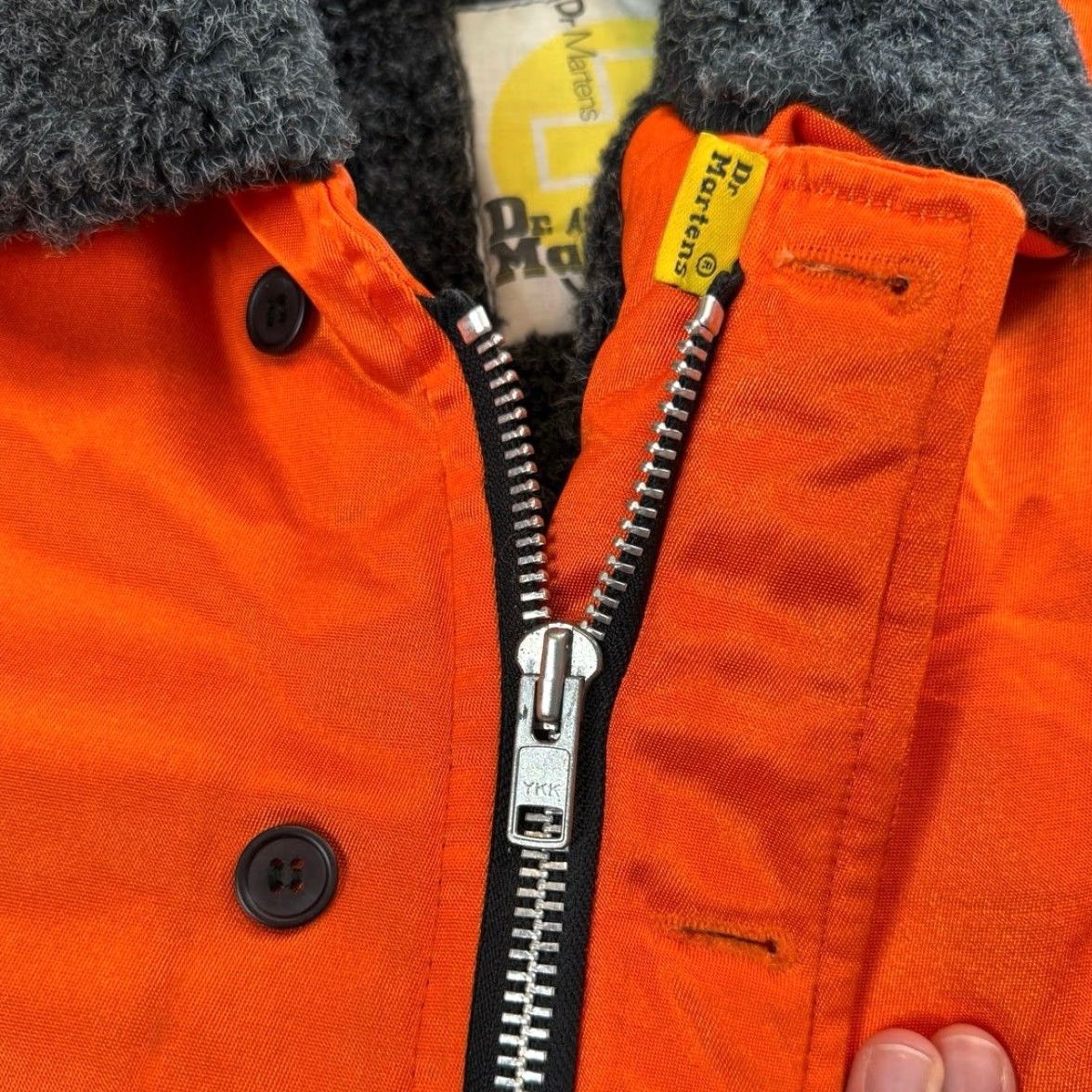 Dr. Martens VINTAGE 90s Dr. Martens Air Wair Flight Jacket Small Orange Lined Military Jacket Men 90s Style Size US S / EU 44-46 / 1 - 7 Thumbnail
