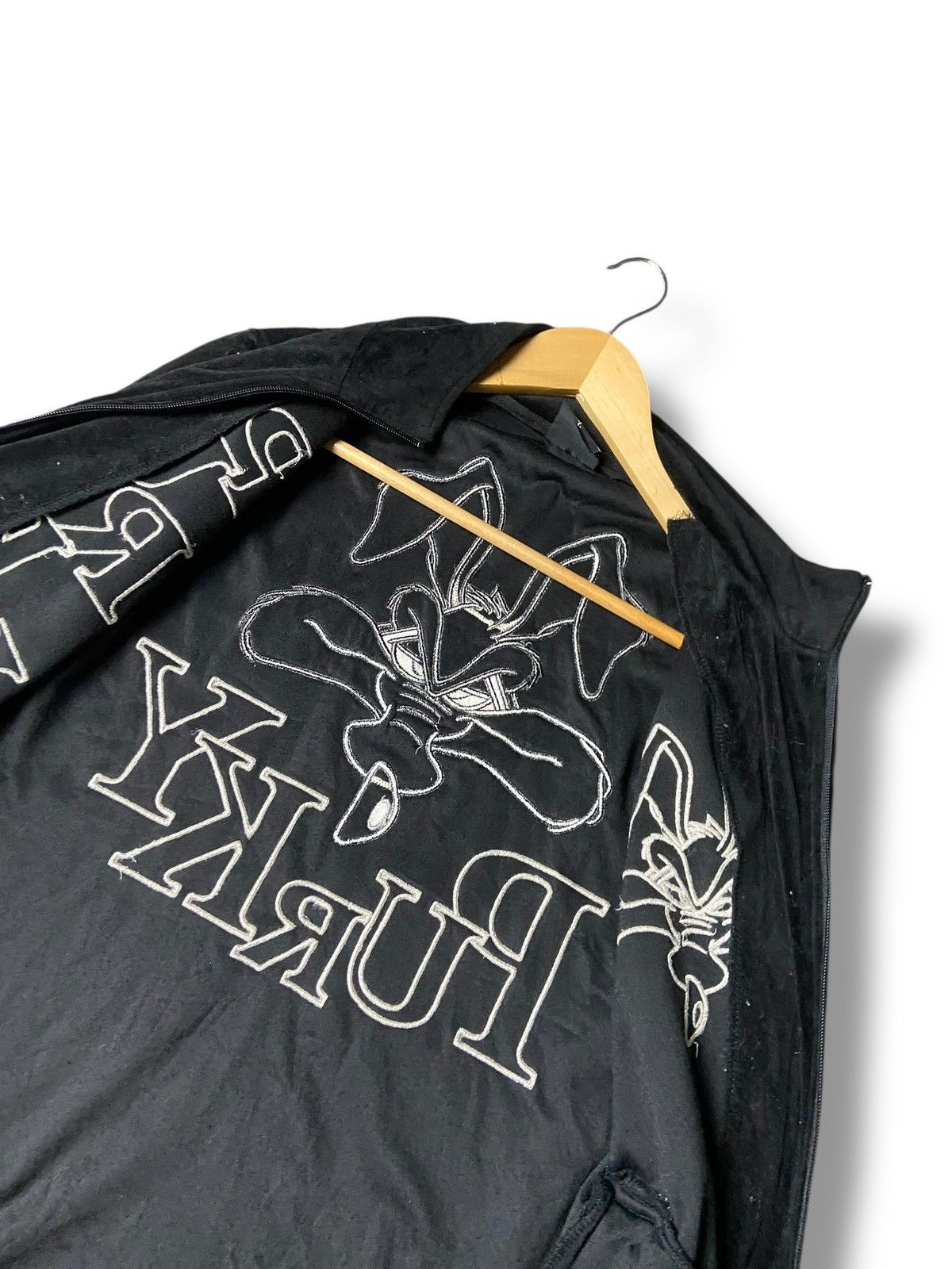 Japanese Brand Purky Street Movement Embroidered Velour Track Jacket (155) Size US L / EU 52-54 / 3 - 3 Thumbnail