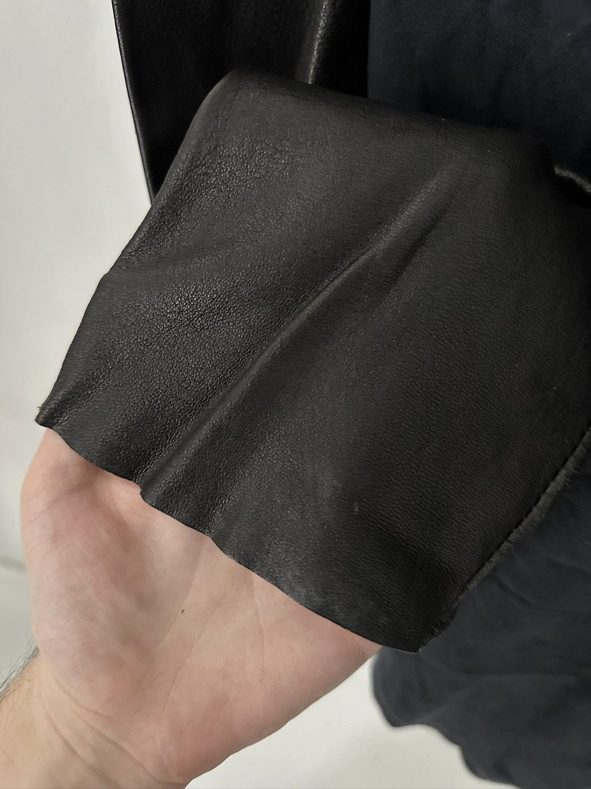 Maison Margiela 2004 Artisanal Leather Reconstructed Longsleeve Shirt Size US M / EU 48-50 / 2 - 4 Thumbnail