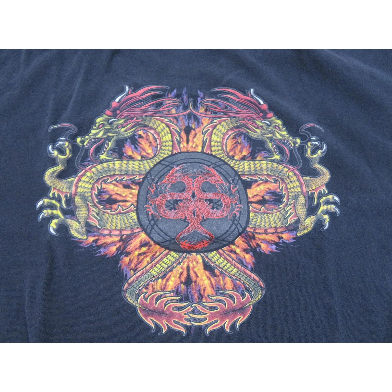 Giant Dragon Double Sided Graphic Black T-shirt, Size XL Y2K Size US XL / EU 56 / 4 - 5 Thumbnail