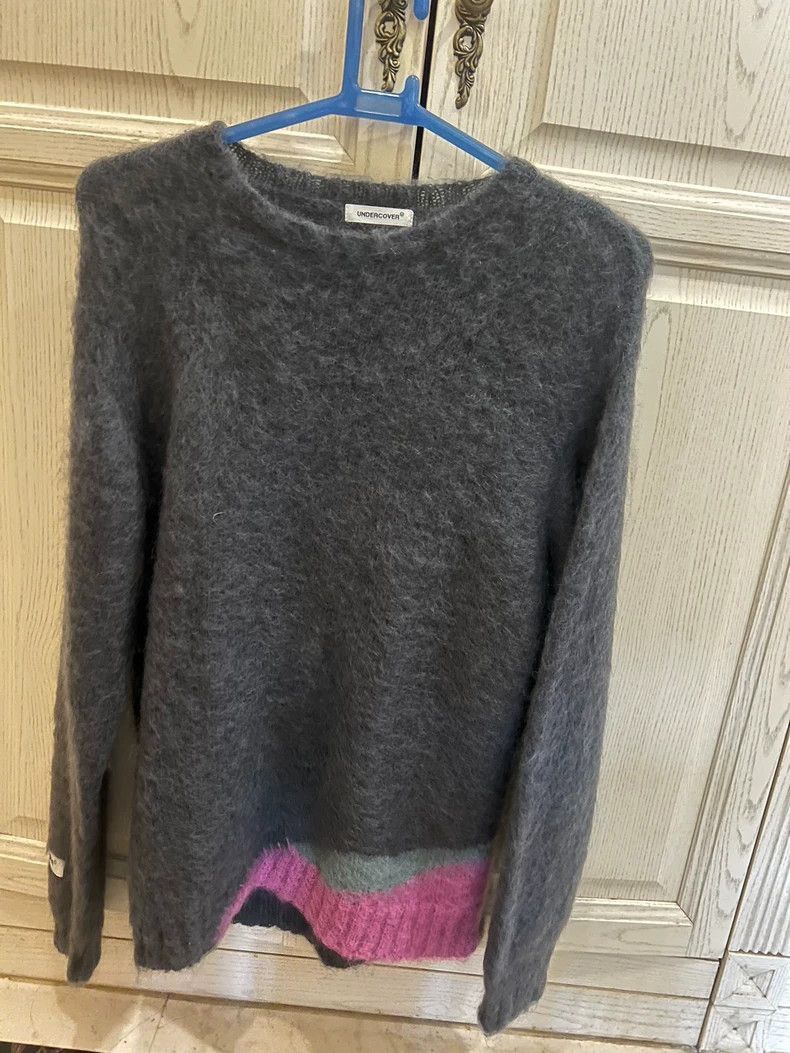 Undercover Cozy Gray Knit Sweater with Colorful Hem Size US M / EU 48-50 / 2 - 1 Thumbnail