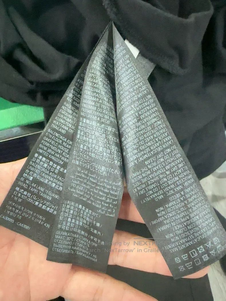Balenciaga Balenciaga Black Shadow Lettering Short Sleeve T-Shirt Size US M / EU 48-50 / 2 - 4 Thumbnail
