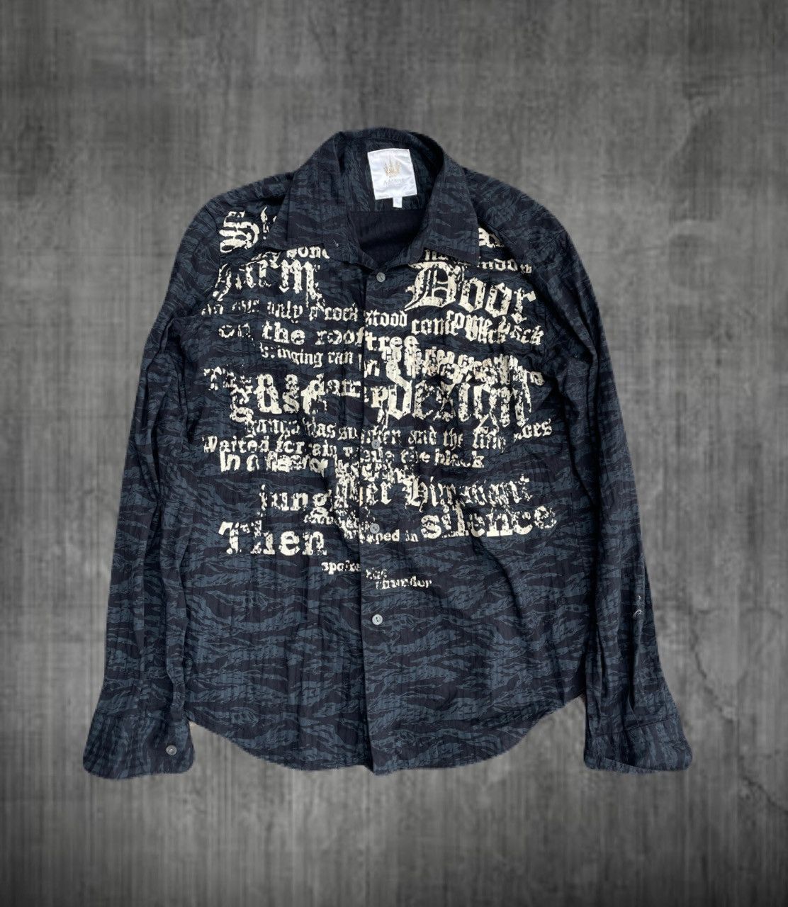 If Six Was Nine 2000s Japanese archive Vkei Poem Camo Shirts Gyaruo Size US S / EU 44-46 / 1 - 1 Thumbnail