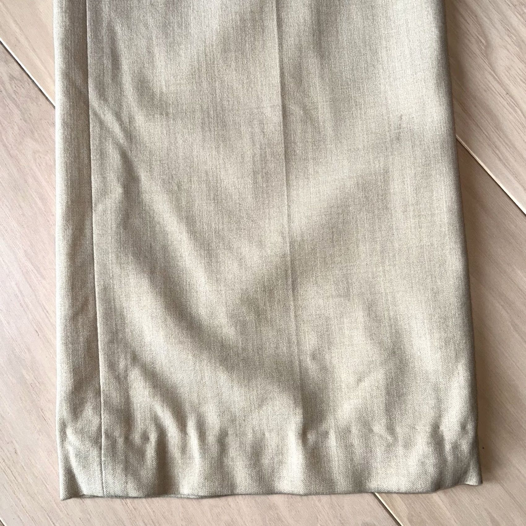 Polo Ralph Lauren VINTAGE Ralph Lauren Black Label Wool Wide Leg Trousers Womens 12 Beige Wool Wide-Leg Pant 35 Inseam 34-36 Waist Size ONE SIZE - 2 Thumbnail
