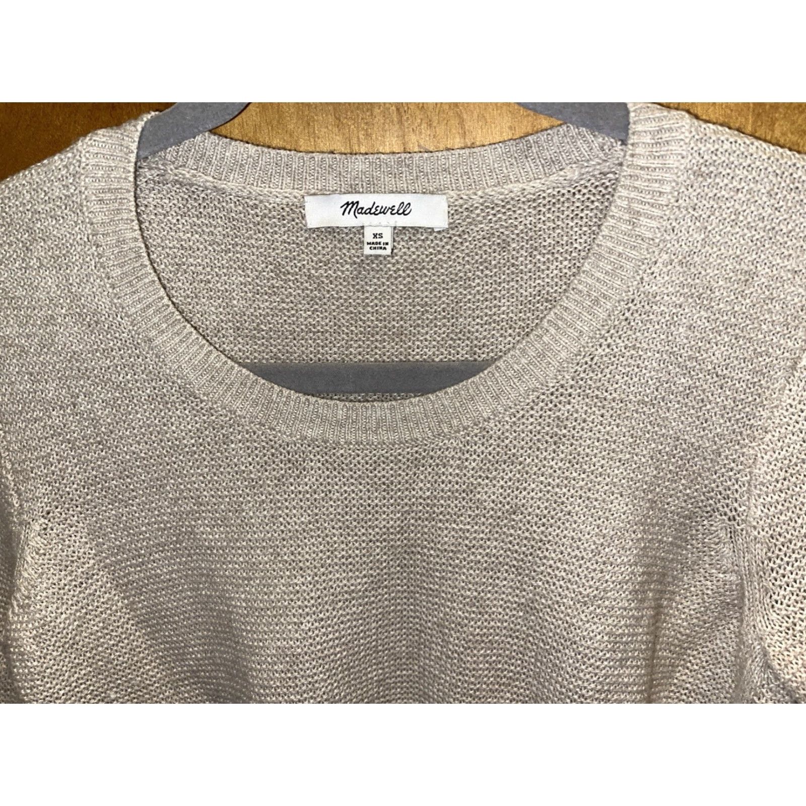 Madewell Madewell Cable-Knit Sweater Beige XS Pullover Casual Bohemian Womens Size XS / US 0-2 / IT 36-38 - 2 Thumbnail