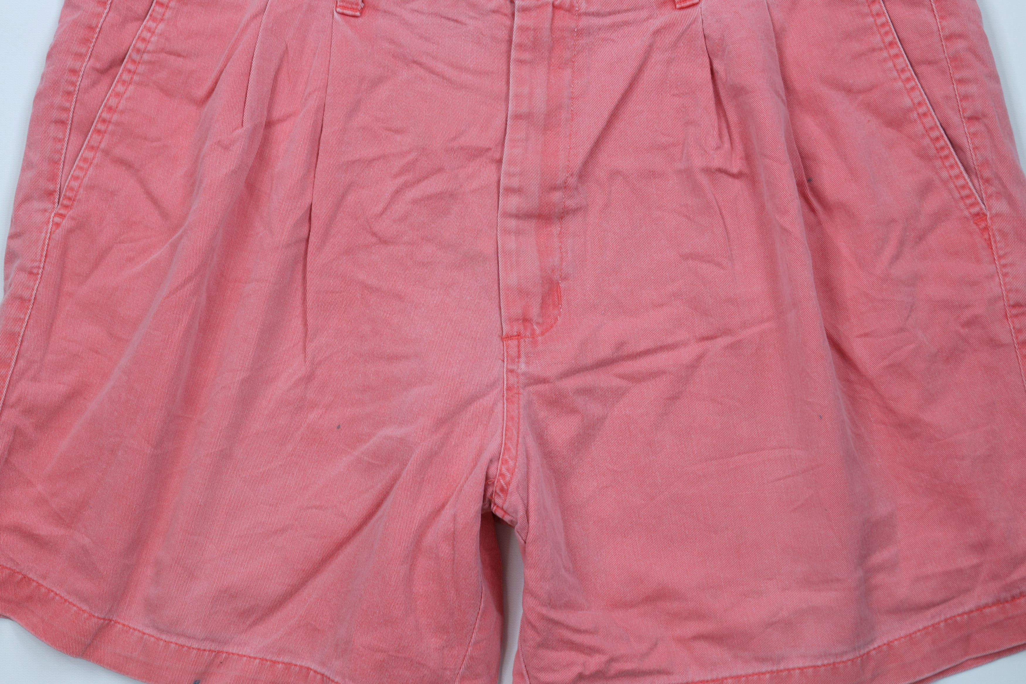 Eddie Bauer Vintage 90s Eddie Bauer Pleated Above Knee Chino Shorts Pink Size US 38 / EU 54 - 3 Thumbnail