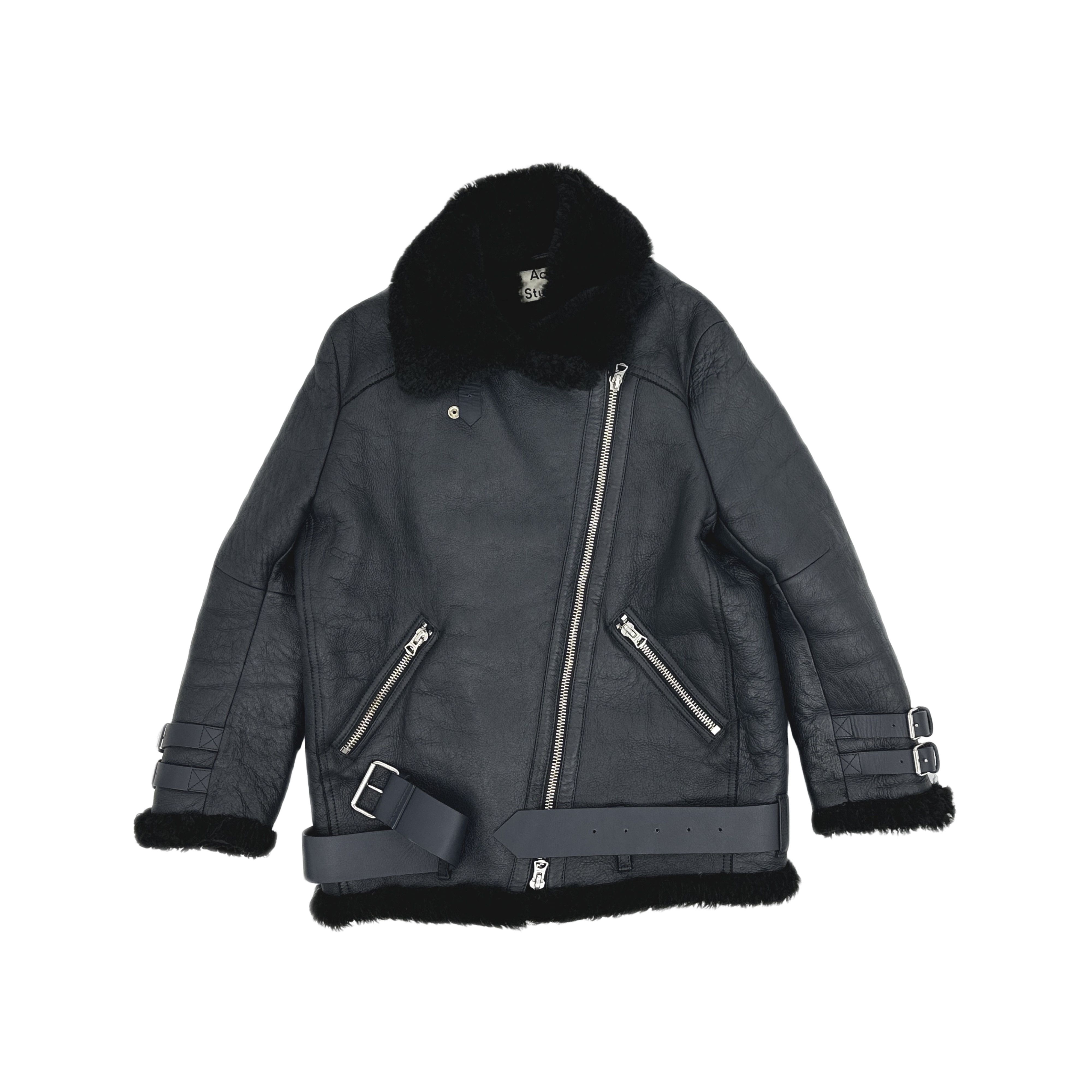 Acne Studios Acne Studios Black Velocite Shearling Jacket 36 Size XS / US 0-2 / IT 36-38 - 1 Thumbnail