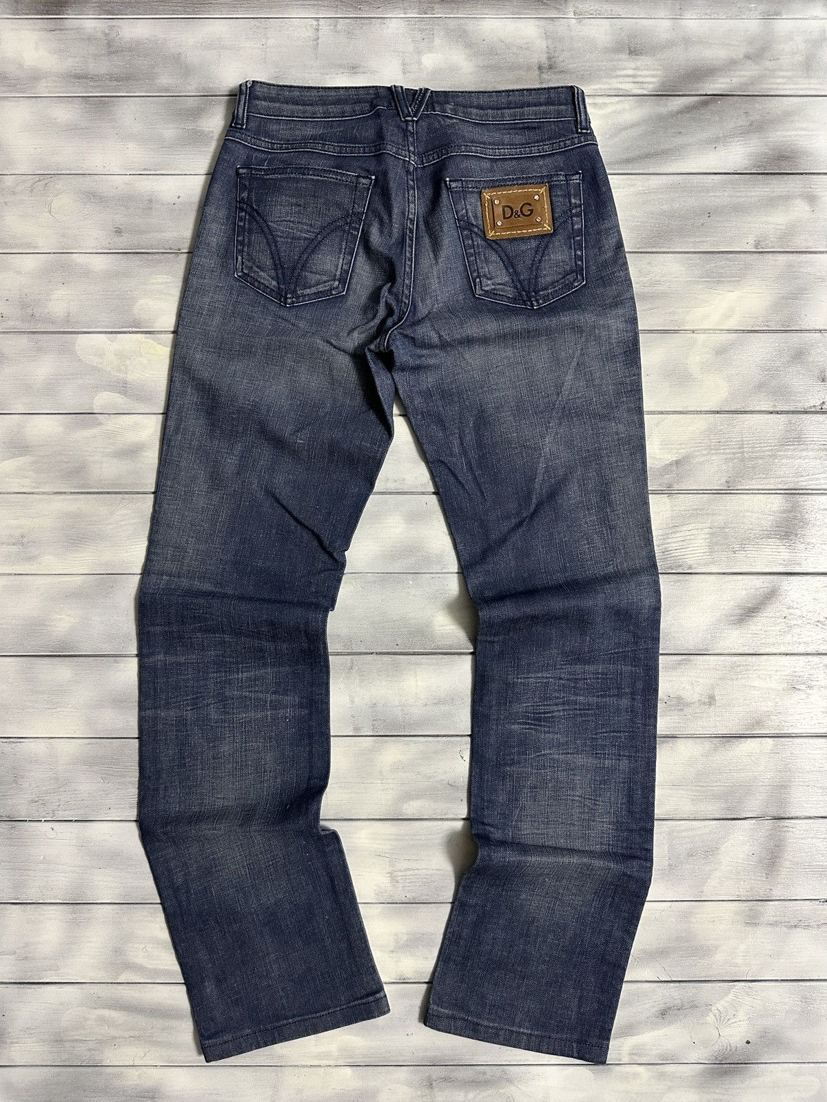 Dolce & Gabbana Rare Luxury Jeans Dolce&Gabbana Slimmy Leather Logo Size 26 Size 26" / US 2 / IT 38 - 1 Thumbnail