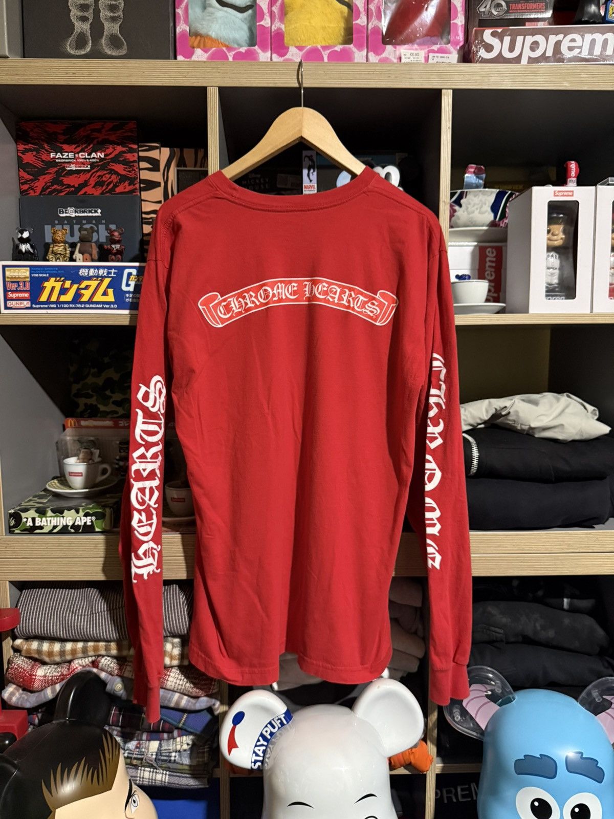 Chrome Hearts Chrome Hearts Red Scroll Logo Longsleeve T-Shirt Size US XL / EU 56 / 4 - 3 Thumbnail