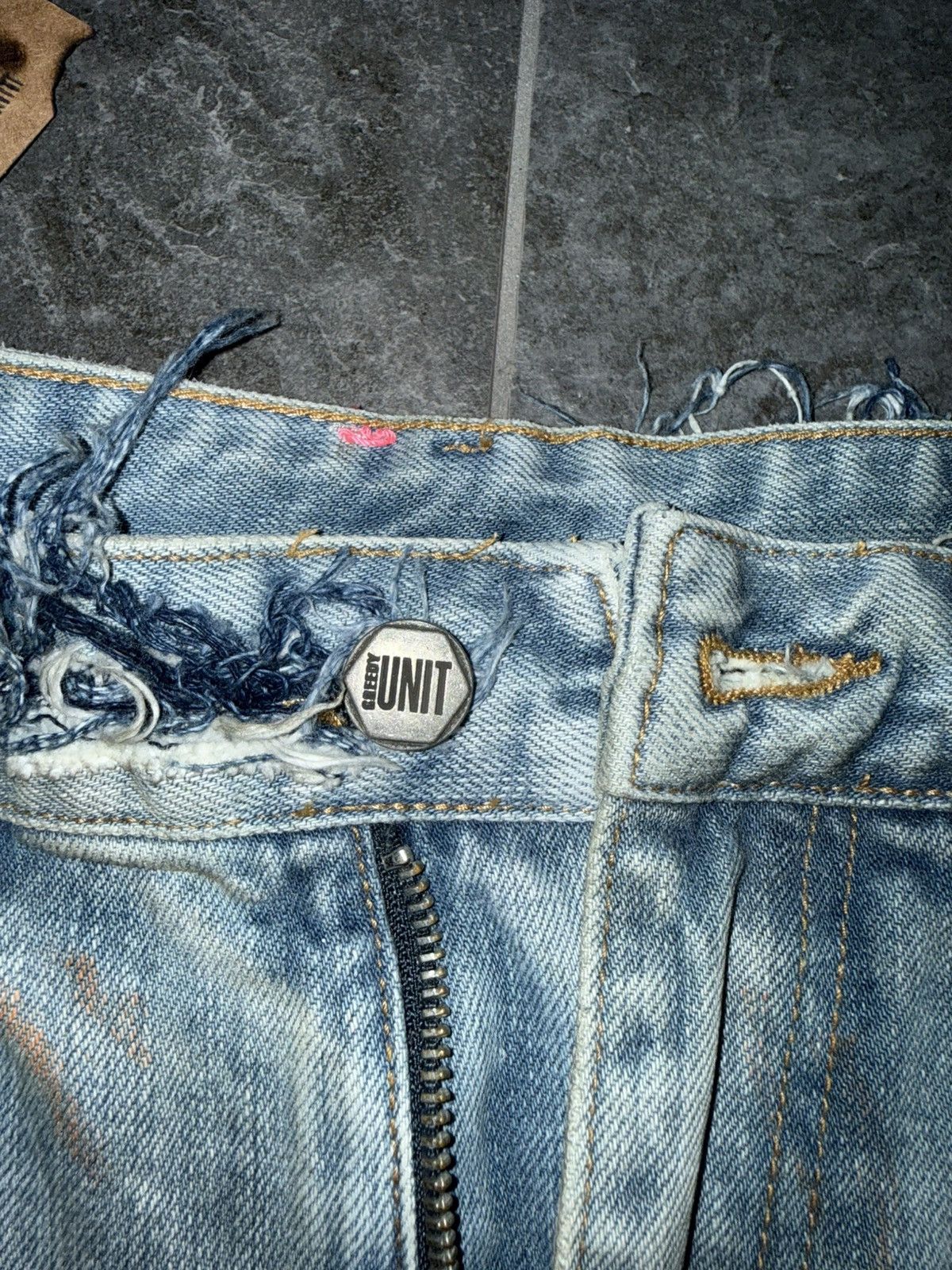 Greedy Unit Greedy Unit Trashed Jeans – Distressed – Größe S Size US 30 / EU 46 - 3 Thumbnail