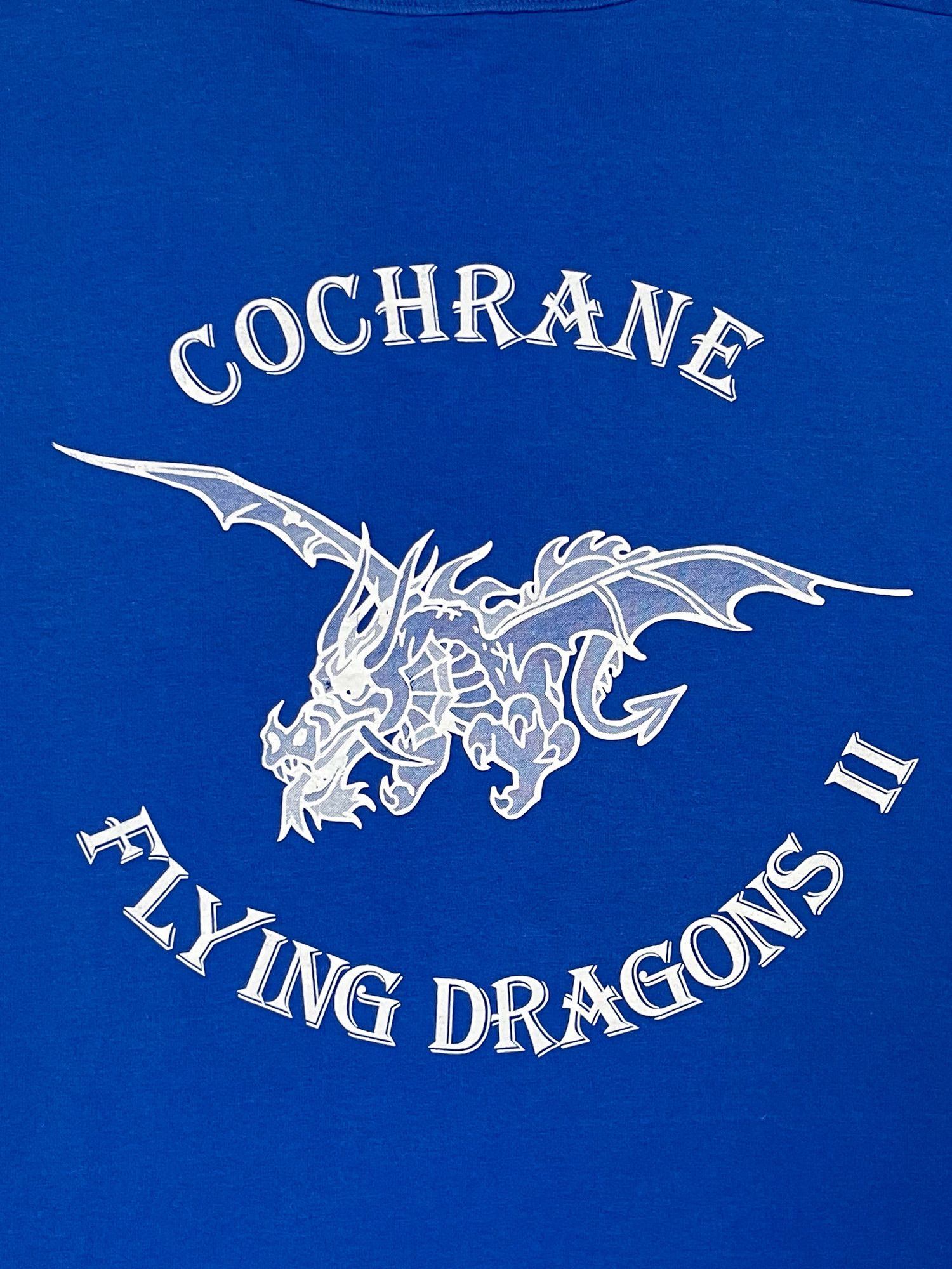 Fruit Of The Loom × Vintage 90s Single Stitch 'Cochrane Flying Dragons II' T-Shirt Size US XL / EU 56 / 4 - 1 Thumbnail