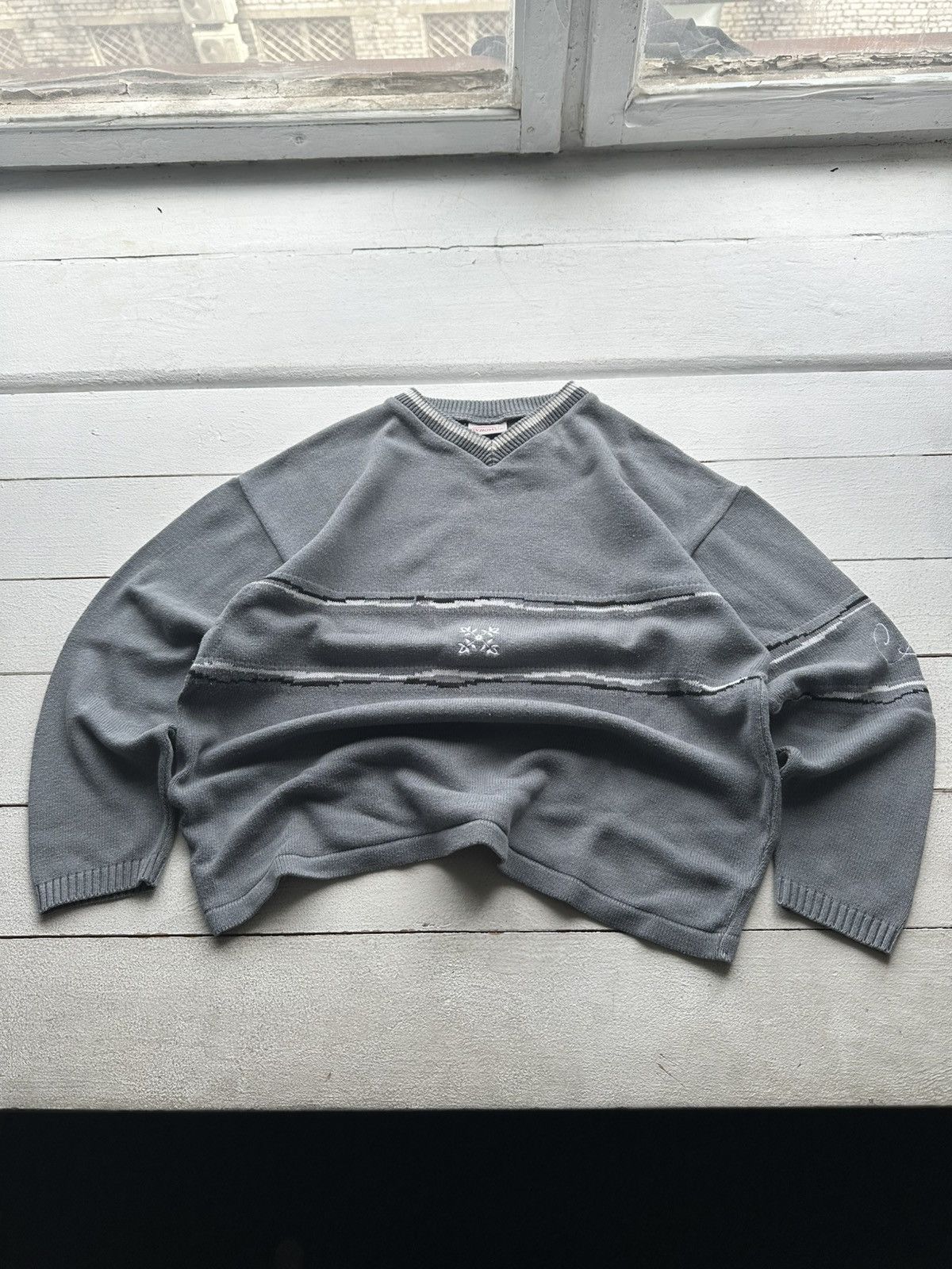 Oxbow × Vintage 🚨 VINTAGE OXBOW SWEATER RARE WITH LOGO V NECK LUXURY Size US M / EU 48-50 / 2 - 1 Thumbnail