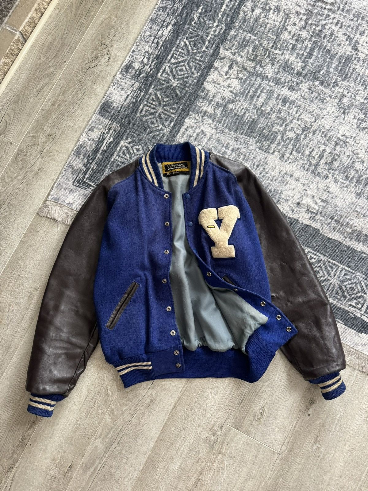 Coleman Coleman Vintage Wool Leather College Varsity Bomber Jacket Size US L / EU 52-54 / 3 - 4 Thumbnail