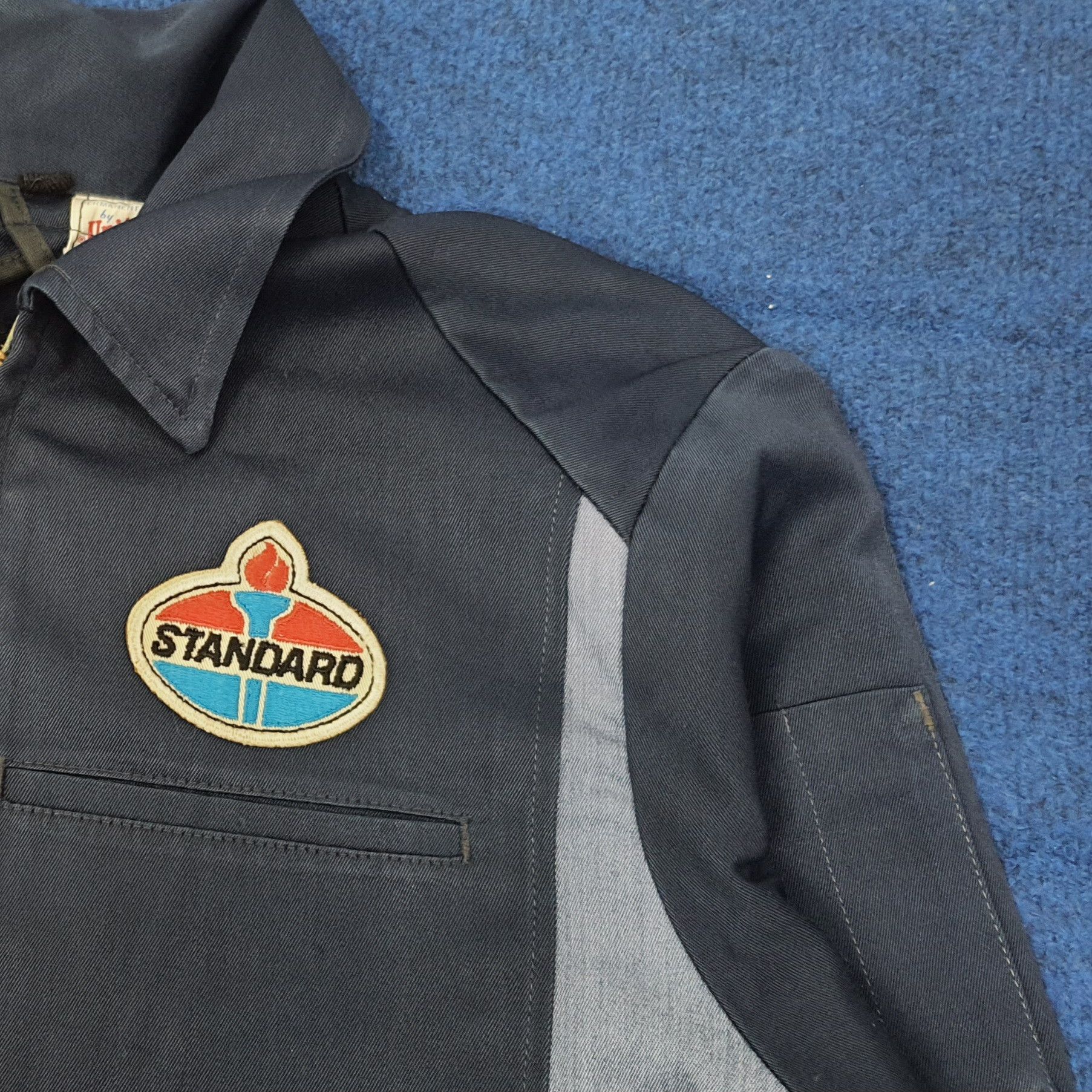 Vintage Standard Oil 70s American Oil Brand Workwear Jacket C263N19 Size US M / EU 48-50 / 2 - 2 Thumbnail