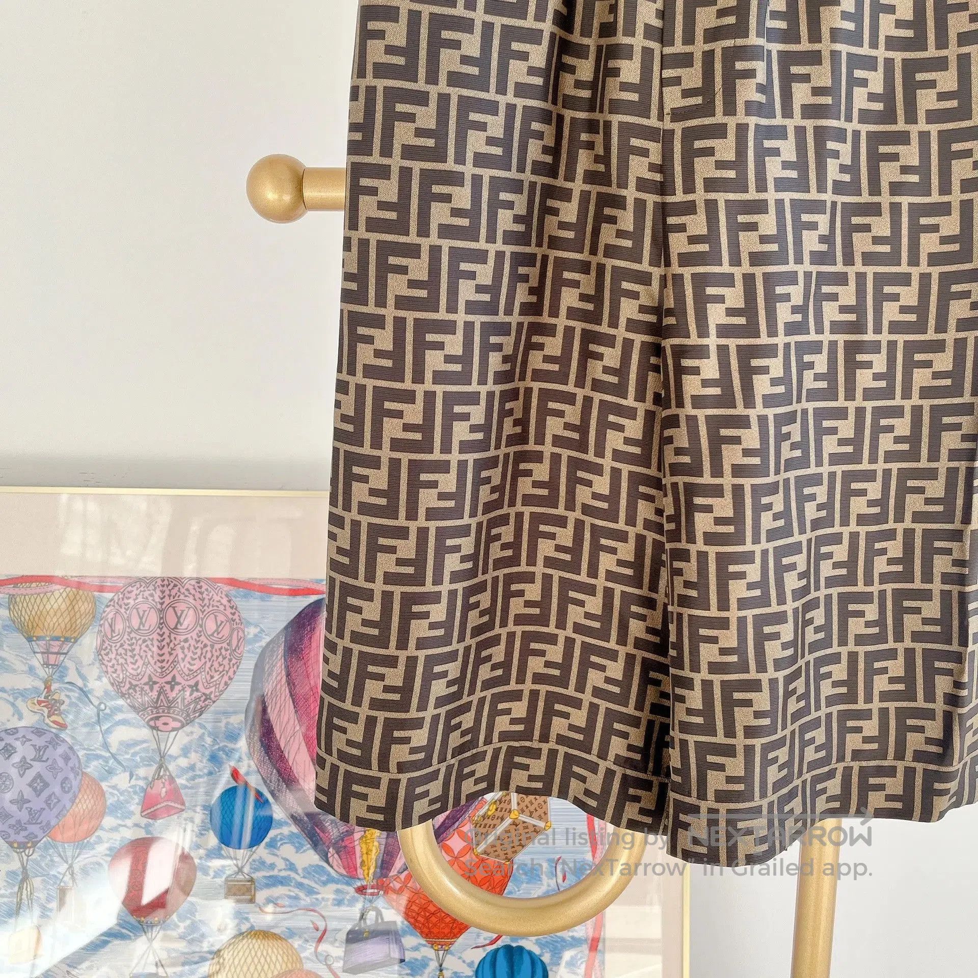 Fendi Fendi Monogram Silk Shorts. Size 37" - 5 Thumbnail