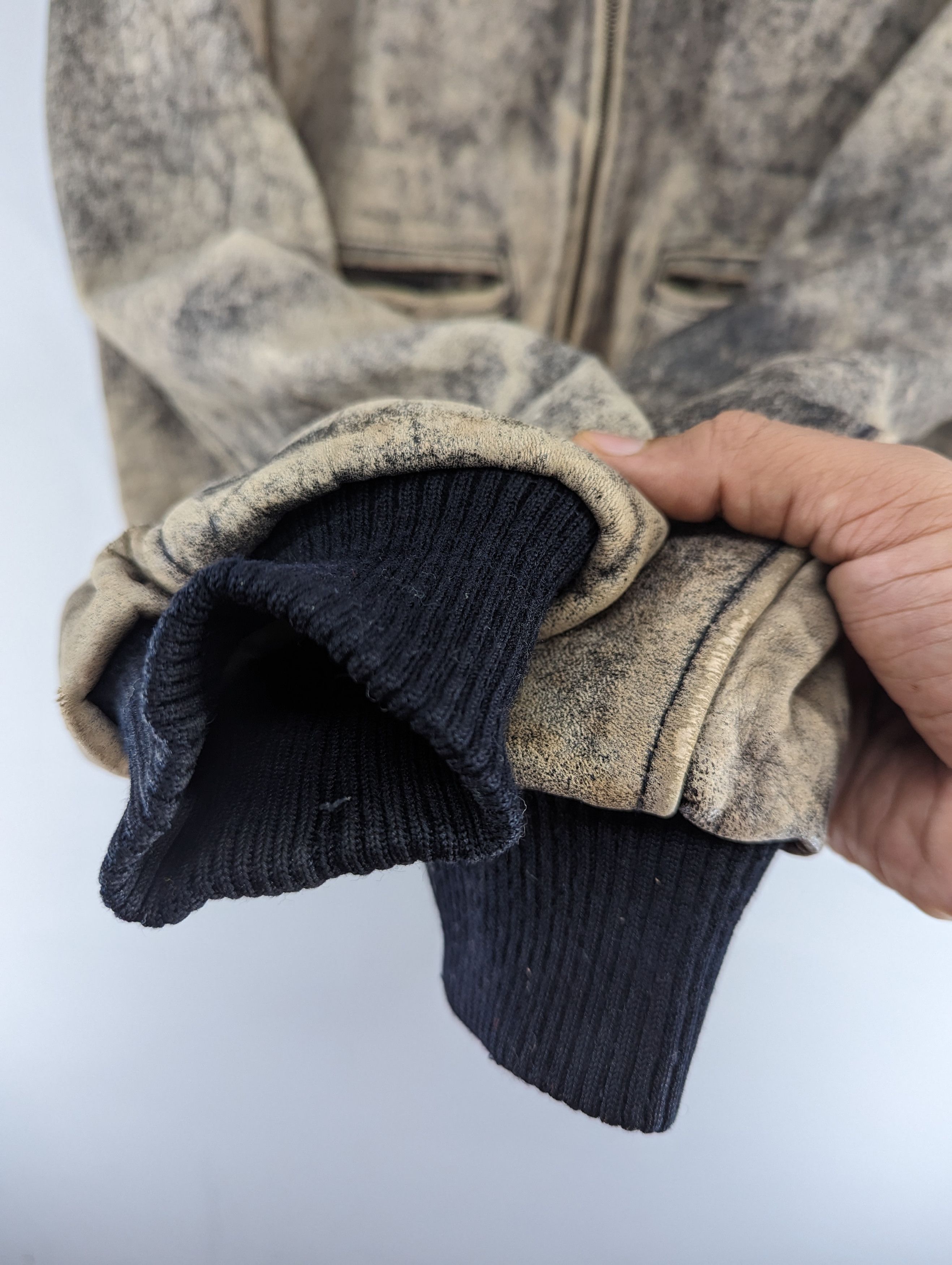 Vintage 🔥Vintage England Soft Leather Distressed Sherpa Jacket Size US L / EU 52-54 / 3 - 11 Thumbnail