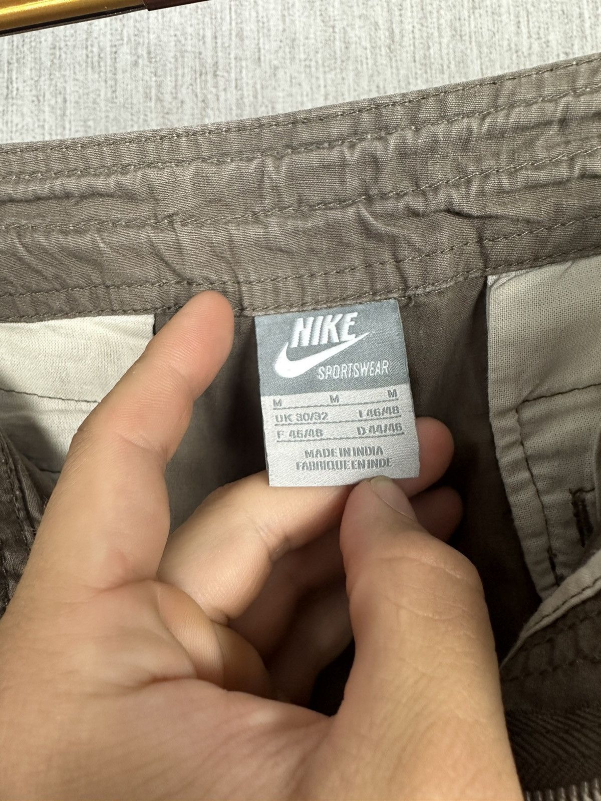 Nike × Vintage Vintage Y2K Nike Cargo Zip Pocket Shorts Size US 32 / EU 48 - 5 Thumbnail