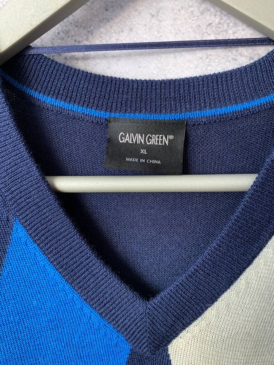 Galvin Green Galvin Green Golf V-Neck Jumper Diamond Argyle Sweater Wool Size US XL / EU 56 / 4 - 10 Thumbnail