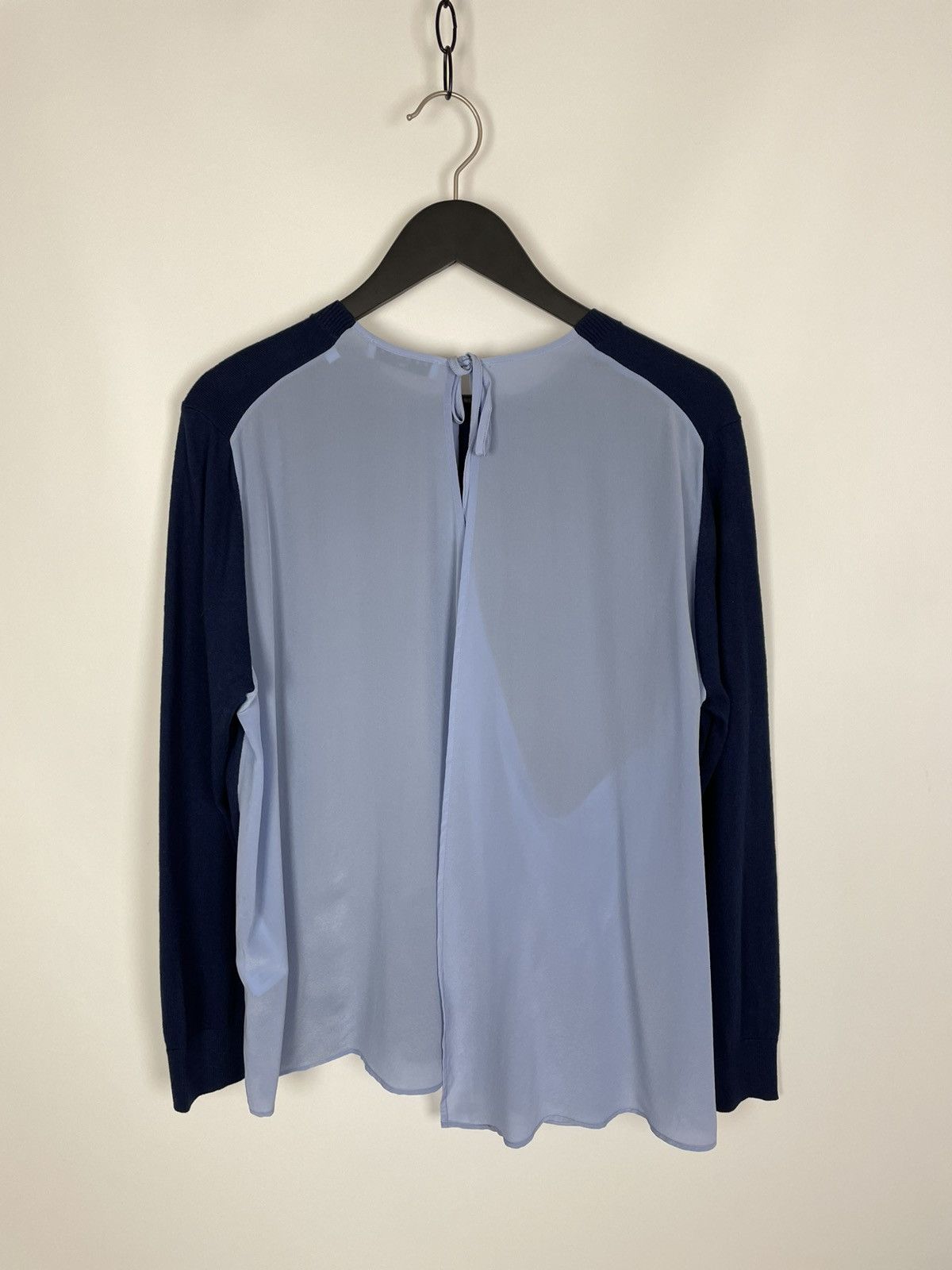 Sandro Sandro Paris Blue Ipolit Silk Back Sweater Open Ti Size M / US 6-8 / IT 42-44 - 5 Thumbnail