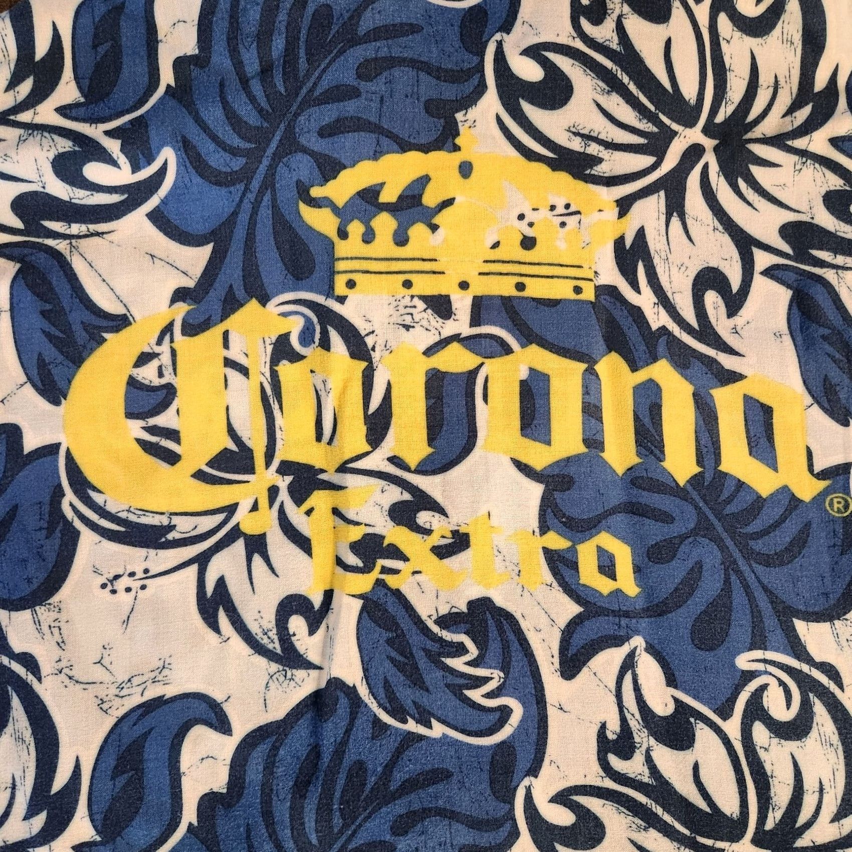 Doublet VINTAGE Corona Extra Hawaiian Shirt Floral Blue Double Sided Mens Large 100% Rayon Size US L / EU 52-54 / 3 - 5 Thumbnail