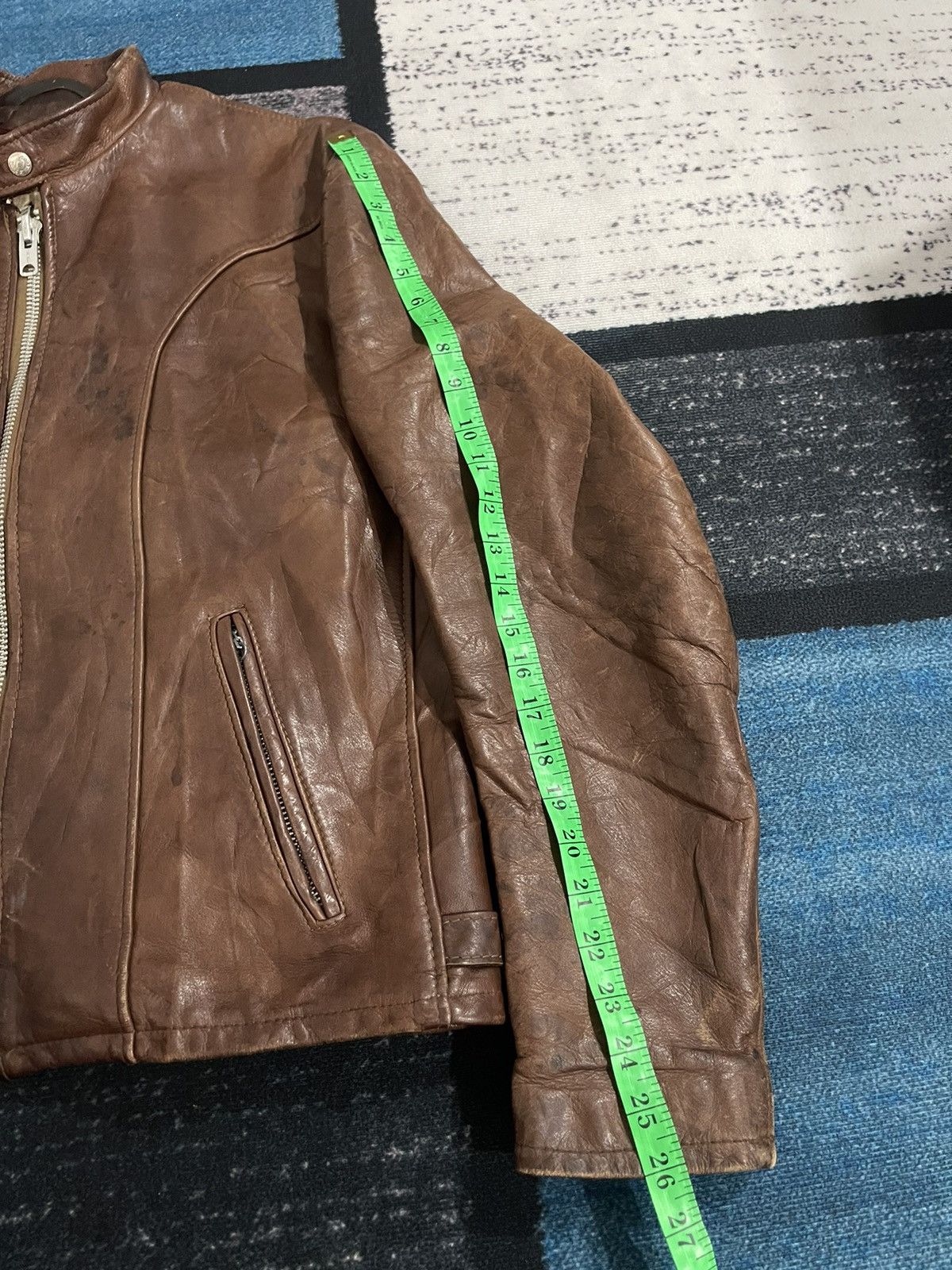 Schott SCHOTT CAFE RACER LEATHER BIKER JACKET Size US L / EU 52-54 / 3 - 22 Thumbnail