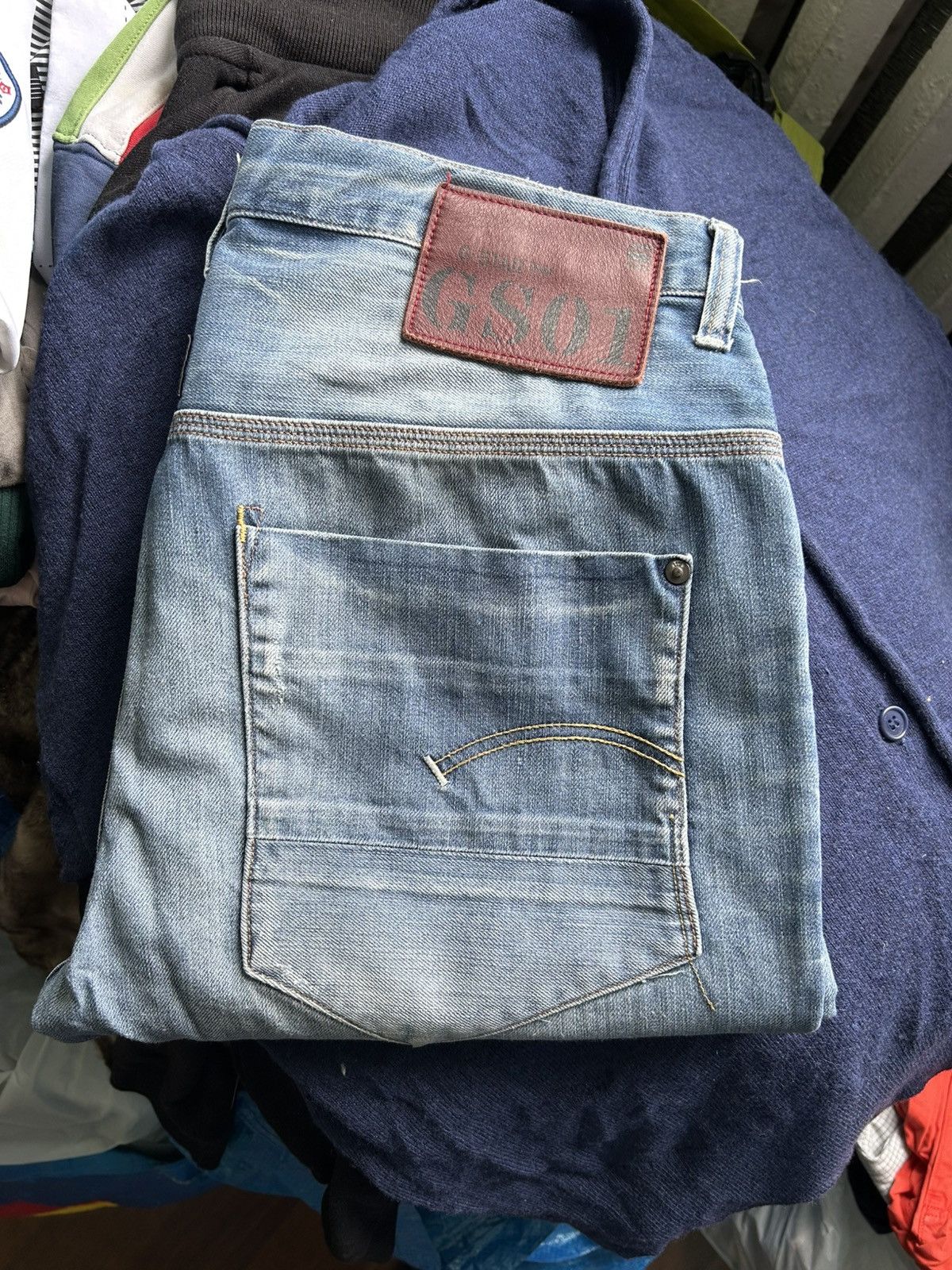 G-Star Vintage G-Star Raw 3301 Denim Men’s Jeans Faded Wash Size M Size US 33 - 15 Thumbnail