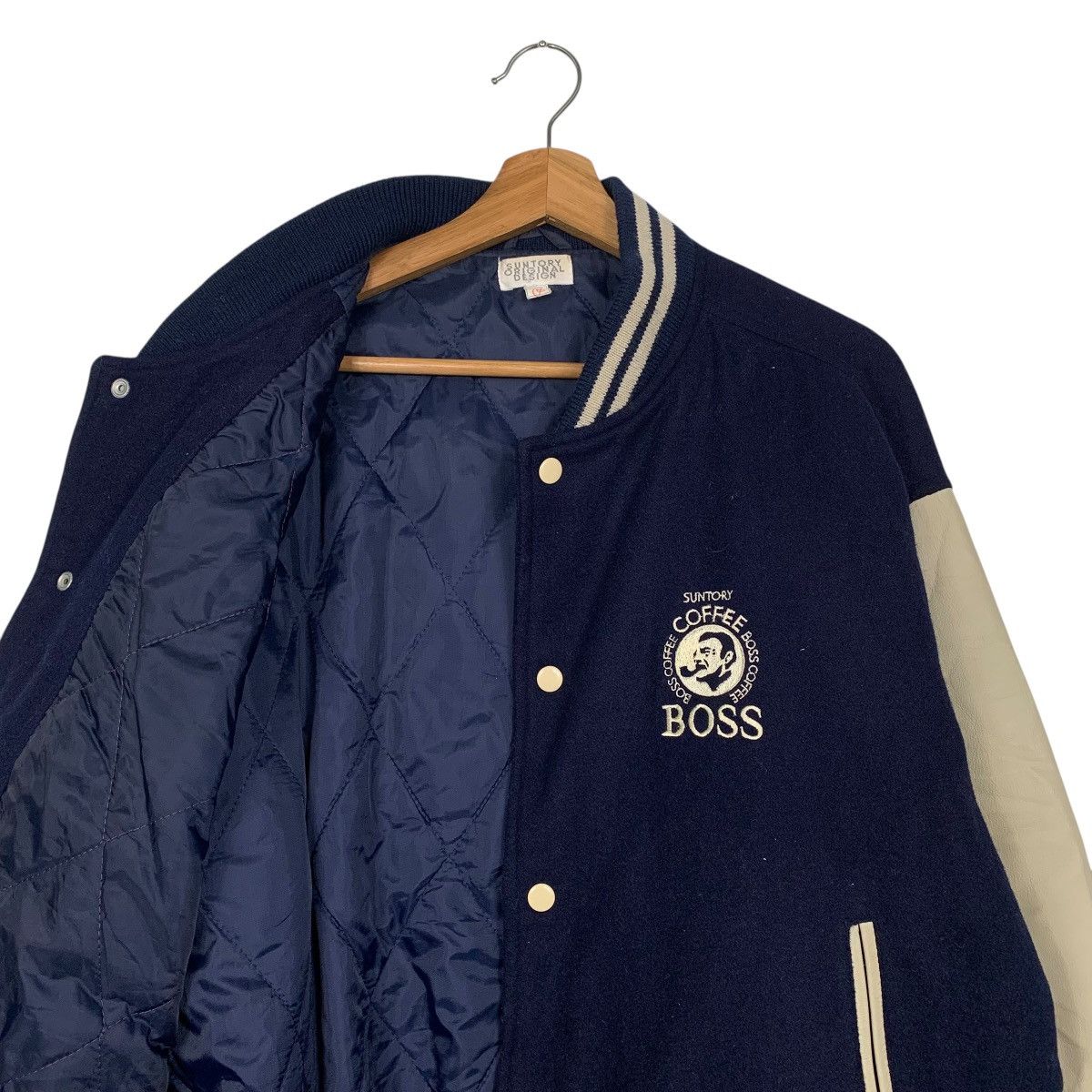 Japanese Brand Suntory Boss Coffee Varsity Leather Jacket Size US L / EU 52-54 / 3 - 10 Thumbnail