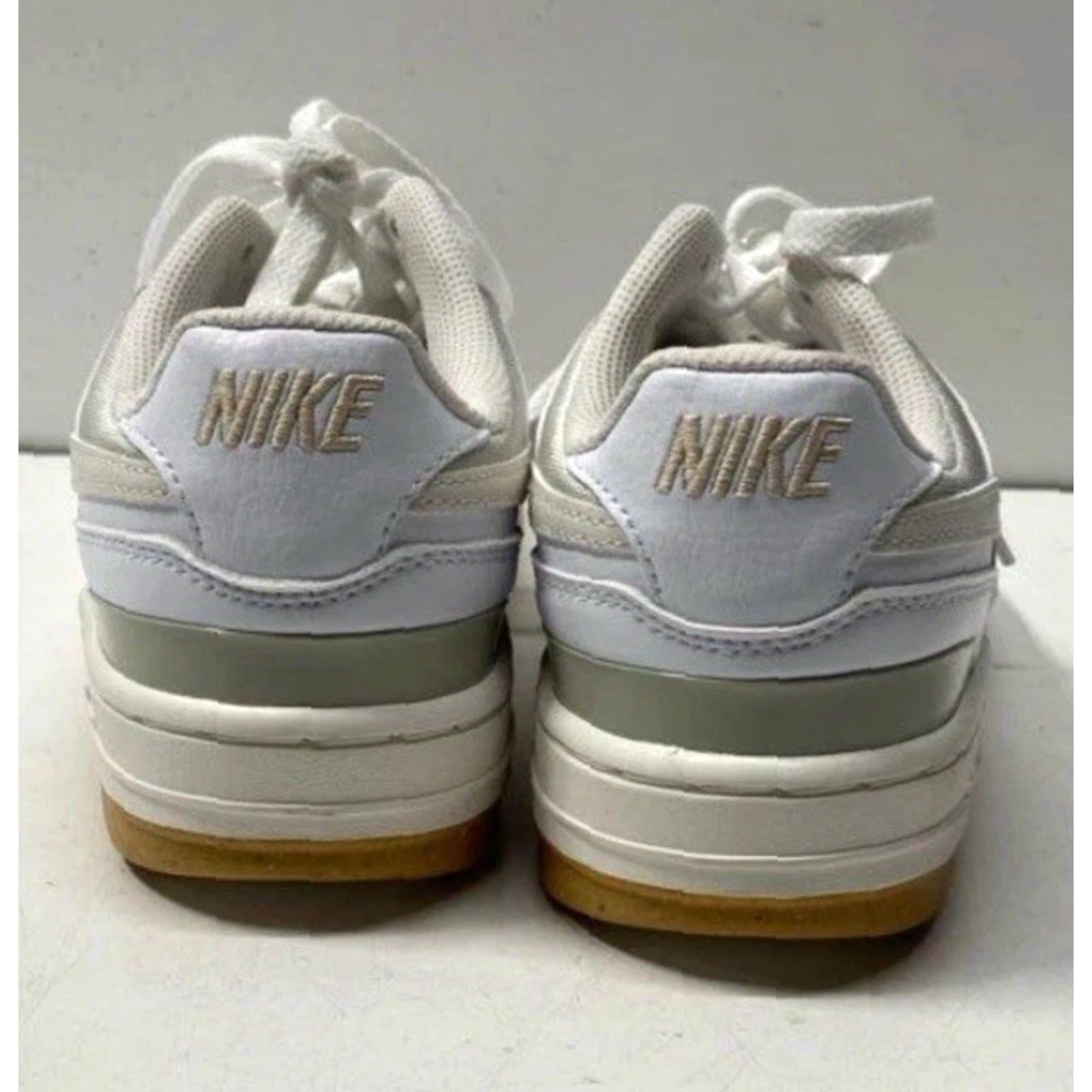 Nike Women's Nike Gamma Force All White Low Top Sneakers DX9176-100 Size 8 Shoes Casual Leather White Womens Nike Gamma Force Sneakers Size US 8 / IT 38 - 5 Thumbnail