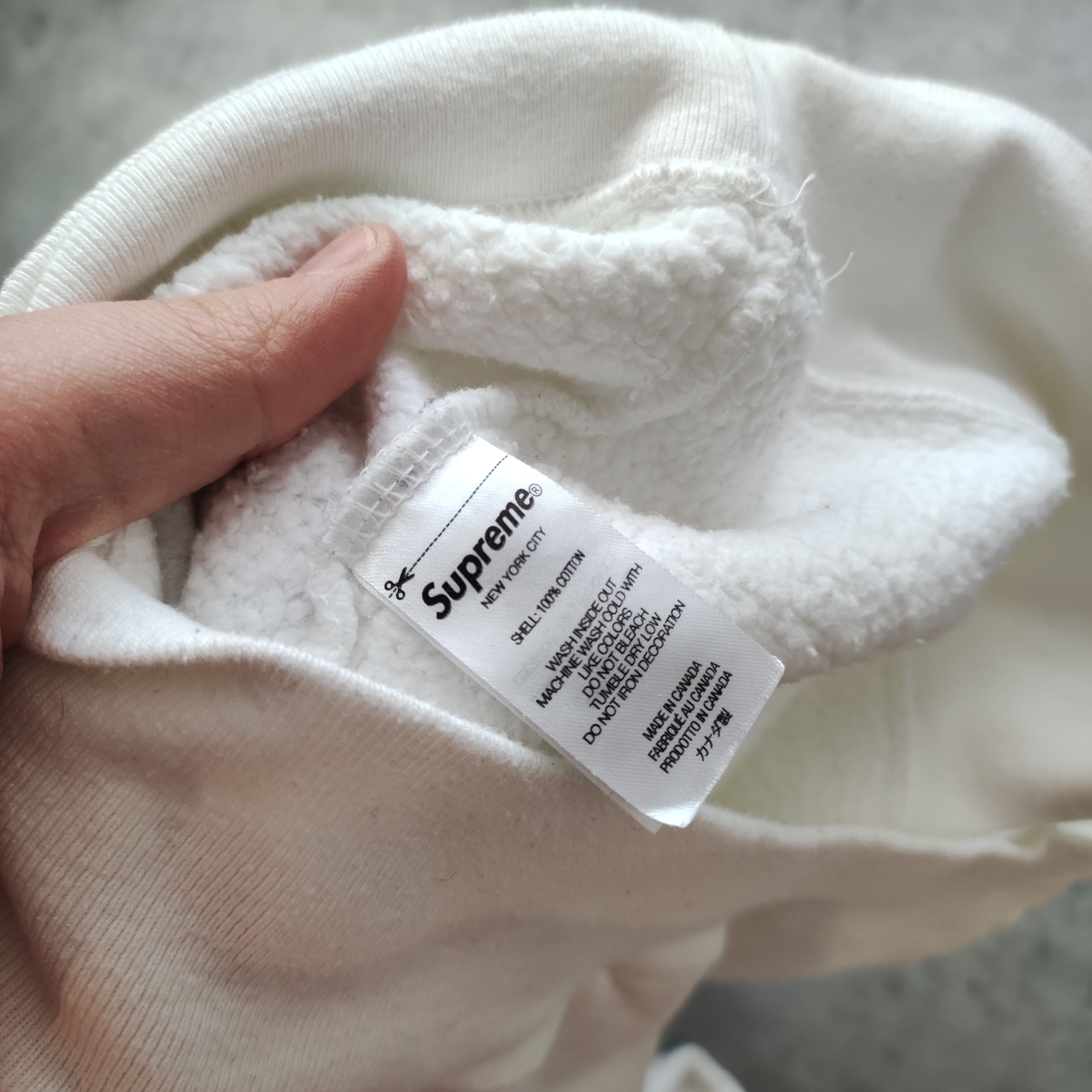 Supreme RARE Supreme White Underline Hooded Sweatshirt FW22 Hoodie Size US M / EU 48-50 / 2 - 9 Thumbnail