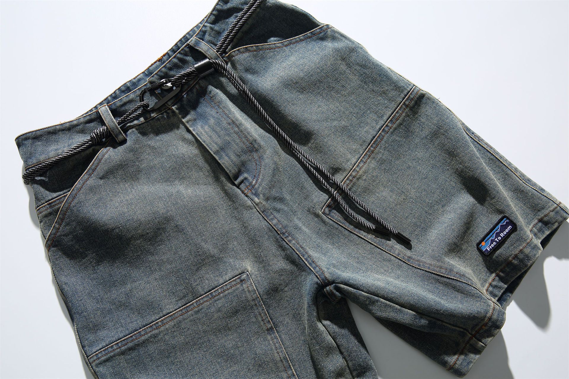 Japanese Brand × Vintage Japanese retro men's straight cargo washed retro shorts Size US 32 / EU 48 - 4 Thumbnail
