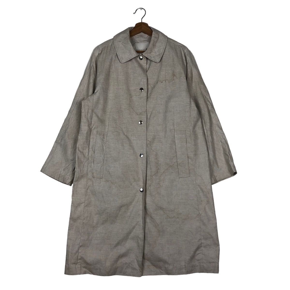 Mackintosh 🔥Rich Grey Long Jacket Fly Coats Jacket Mackintosh Made UK Size US M / EU 48-50 / 2 - 1 Thumbnail