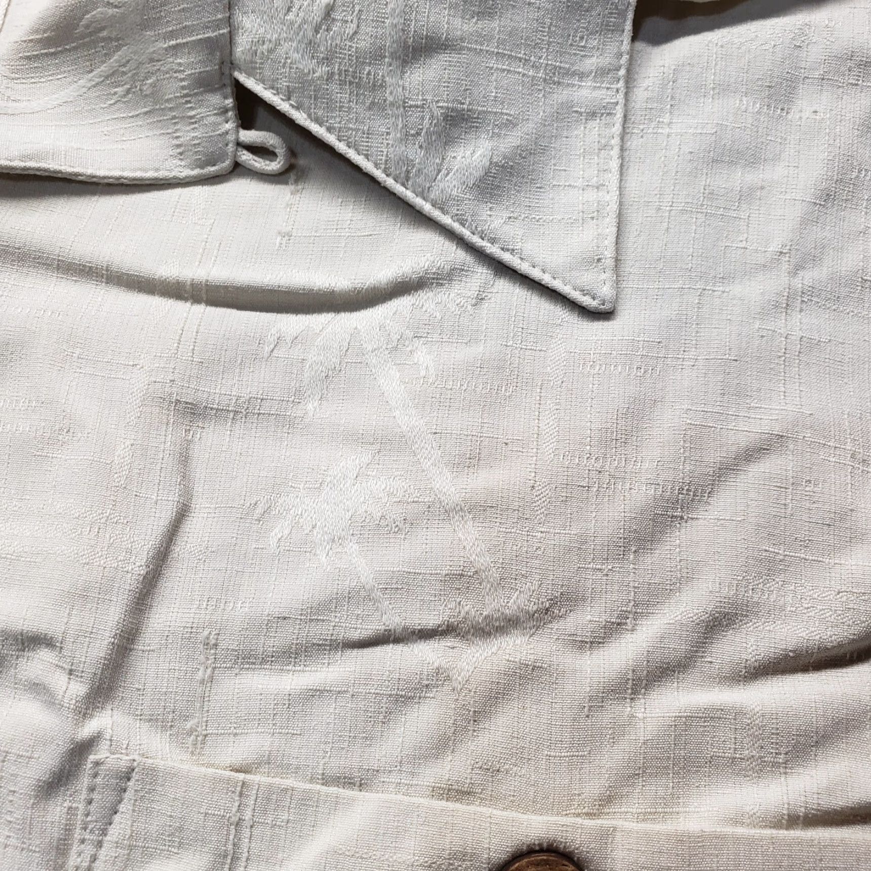Vintage Banana Cabana Button Up Shirt Short Sleeve Adult Mens 2XL XXL Tan Brown Silk Geometric Pattern Casual Vintage: No - (no extra info) Size US XXL / EU 58 / 5 - 2 Thumbnail