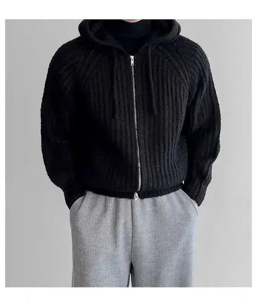 Other Knit Thick Sweater Vintage Hooded Jacket Coat Size US L / EU 52-54 / 3 - 5 Thumbnail