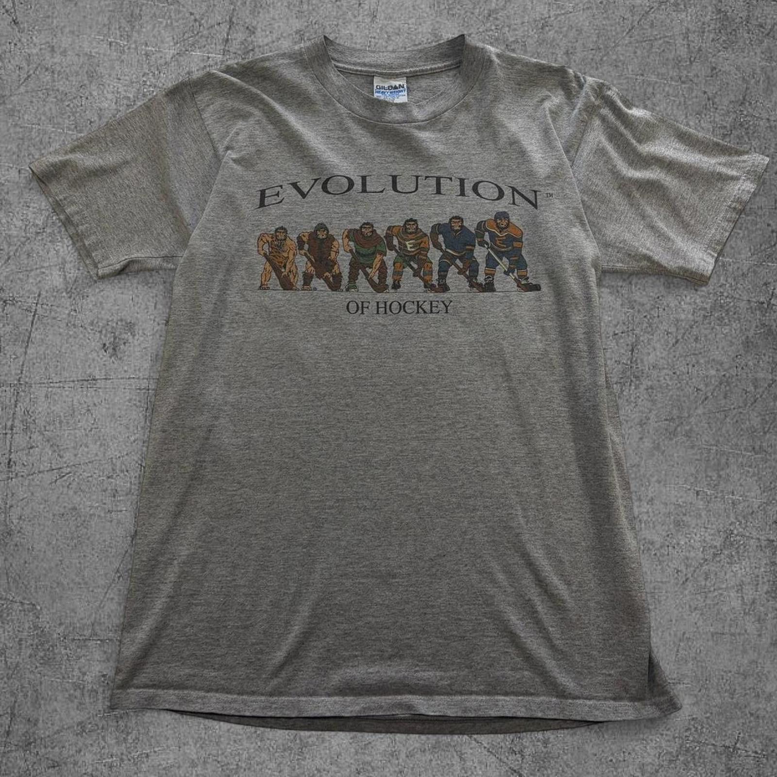 Vintage 90s Evolution of Hockey Tee Size US L / EU 52-54 / 3 - 1 Thumbnail