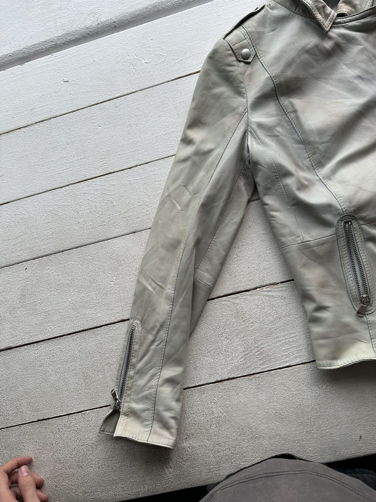 Other 🚨Y2K RICK OWENS TYPE DIRTY SLIM FIT ZIP LEATHER JACKET Size XS / US 0-2 / IT 36-38 - 2 Thumbnail