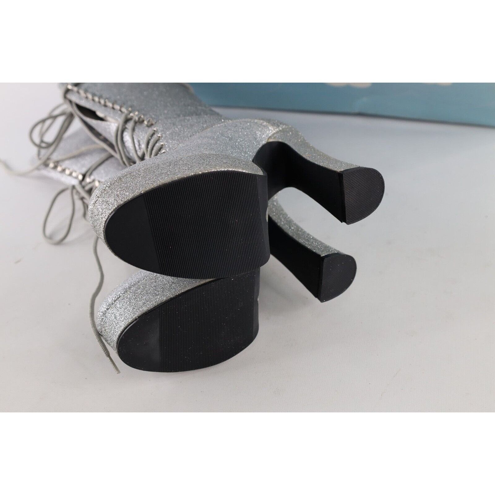Vintage NOS Vintage 90s Chunky Platform Heeled Go Go Boots Size US 6.5 / IT 36.5 - 11 Thumbnail