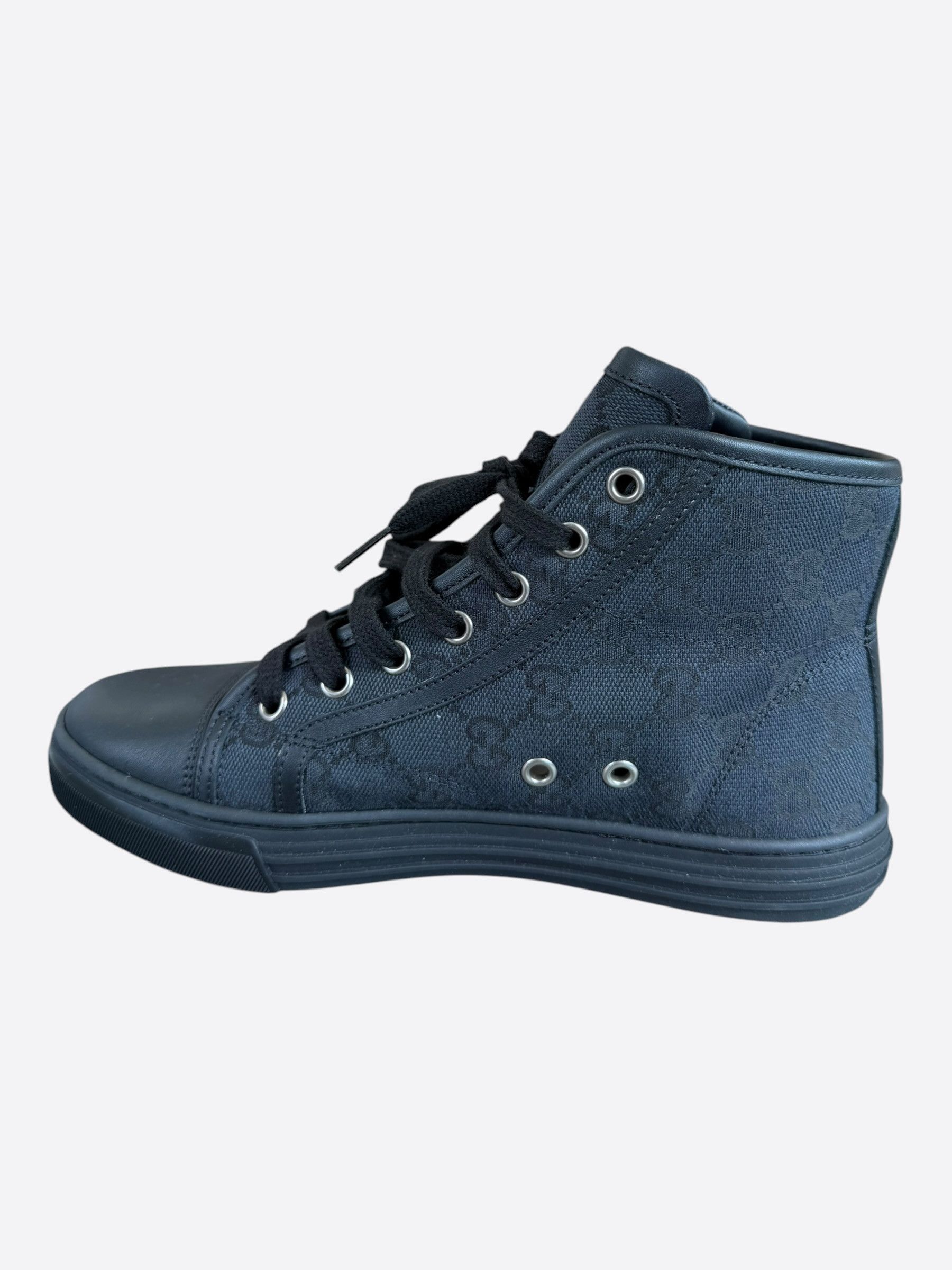 Gucci Gucci Black GG Monogram Women's High Top Sneaker Size US 6 / IT 36 - 5 Thumbnail