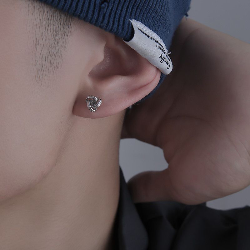 Jewelry × Sterling Silver One pairs Hip-hop Earrings Gothic Punk Chrome Jewelry Spike Size ONE SIZE - 4 Thumbnail