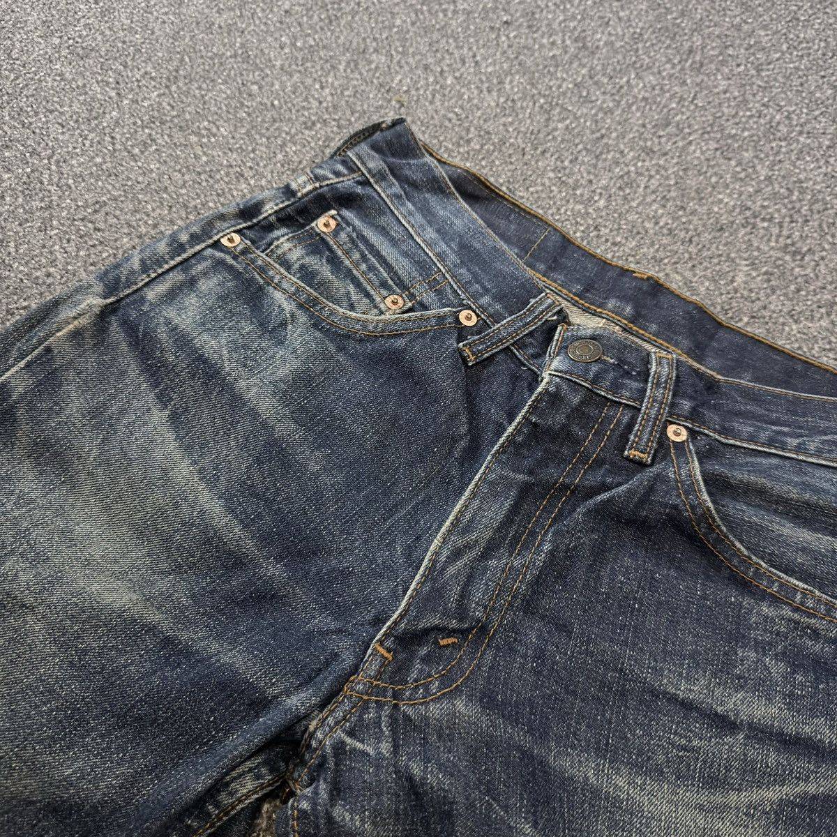 If Six Was Nine Flared Vintage 90s Levis 517 Bootcut Whisker Destroyed Denim Size US 28 / EU 44 - 11 Thumbnail