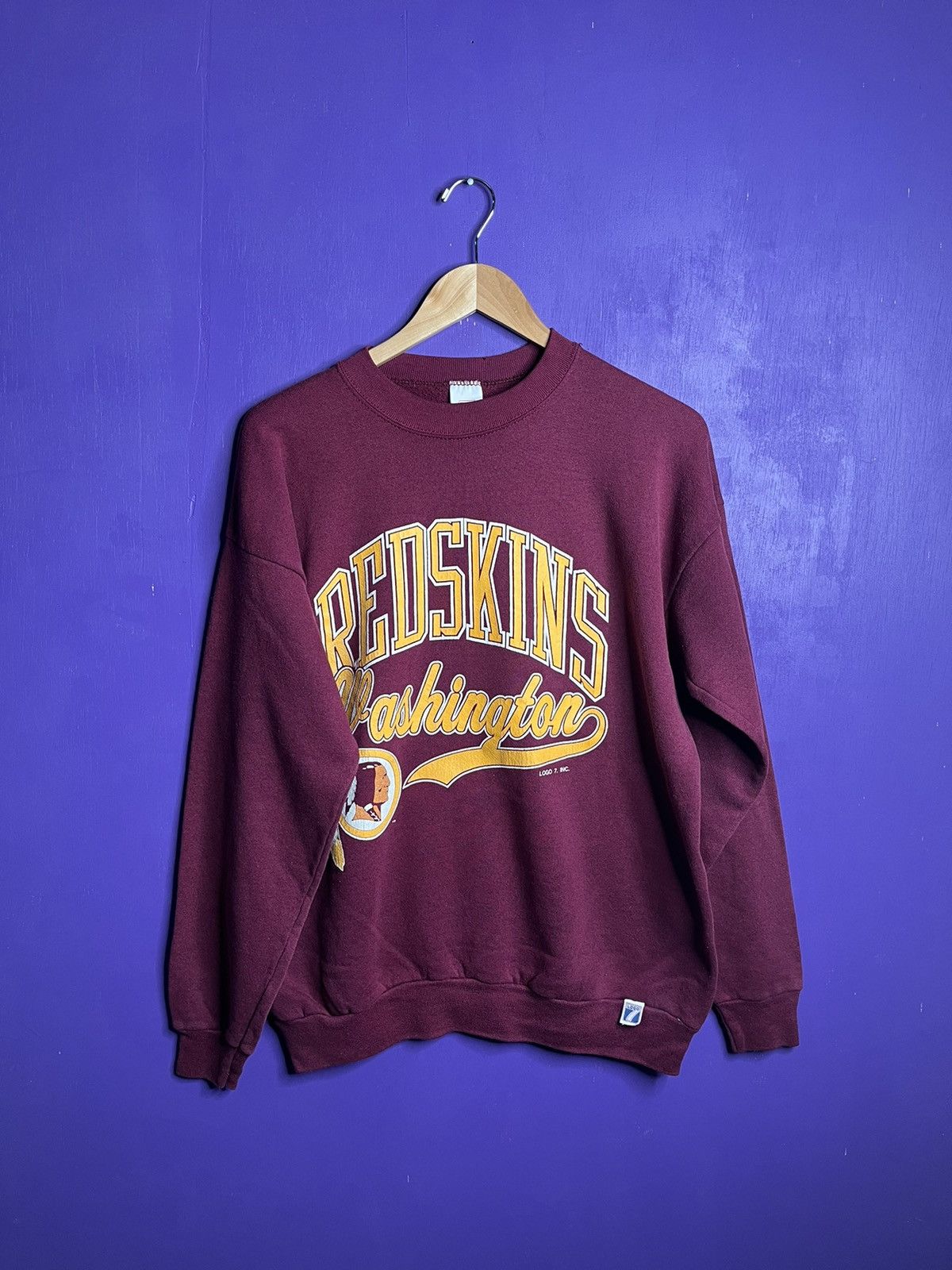 Logo 7 × NFL × Vintage Vintage 90s Logo 7 Washington redskins script sweatshirt Size US L / EU 52-54 / 3 - 1 Thumbnail