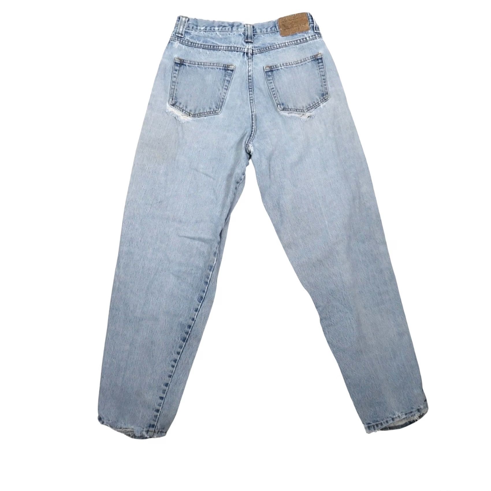 Eddie Bauer VINTAGE Eddie Bauer Jeans Distressed Light Wash Straight 90s 28" Waist 28" Inseam Womens 10 Regular Denim 100% Cotton Size 32" / US 10 / IT 46 - 3 Thumbnail