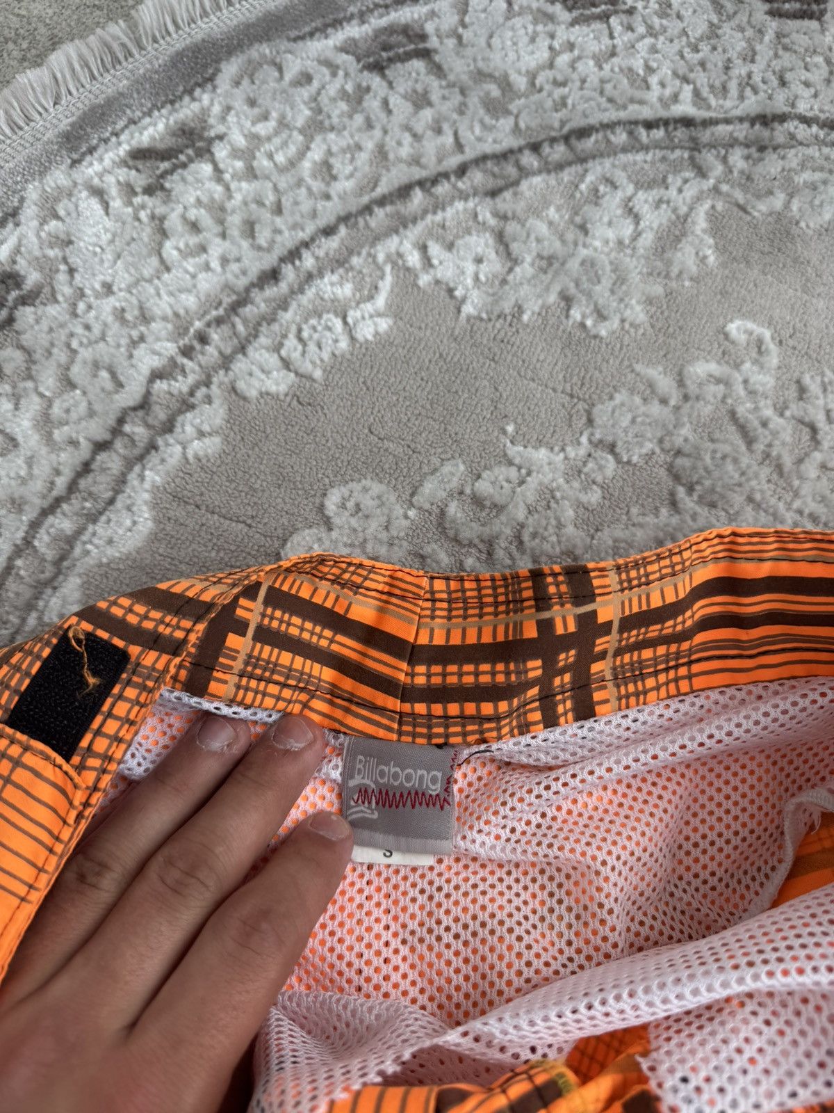 Billabong Billabong Vintage Plaid Board Shorts - Orange/Brown Size US 34 / EU 50 - 5 Thumbnail