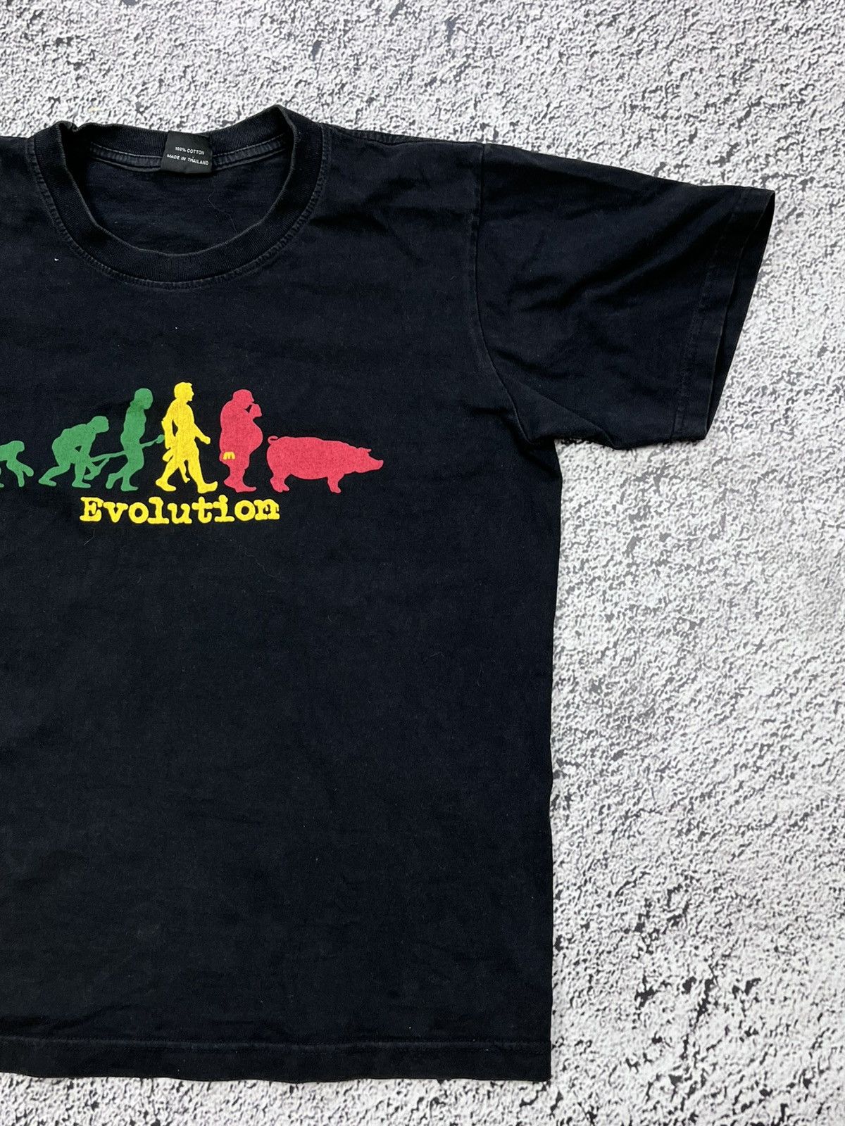 Vintage Vintage humor printed evolution logo tee M Size US M / EU 48-50 / 2 - 3 Thumbnail