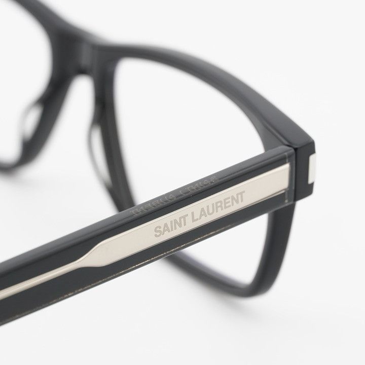 Saint Laurent Paris Saint Laurent SL622 007 Eyeglasses Black 58mm Rectangle Size ONE SIZE - 7 Thumbnail