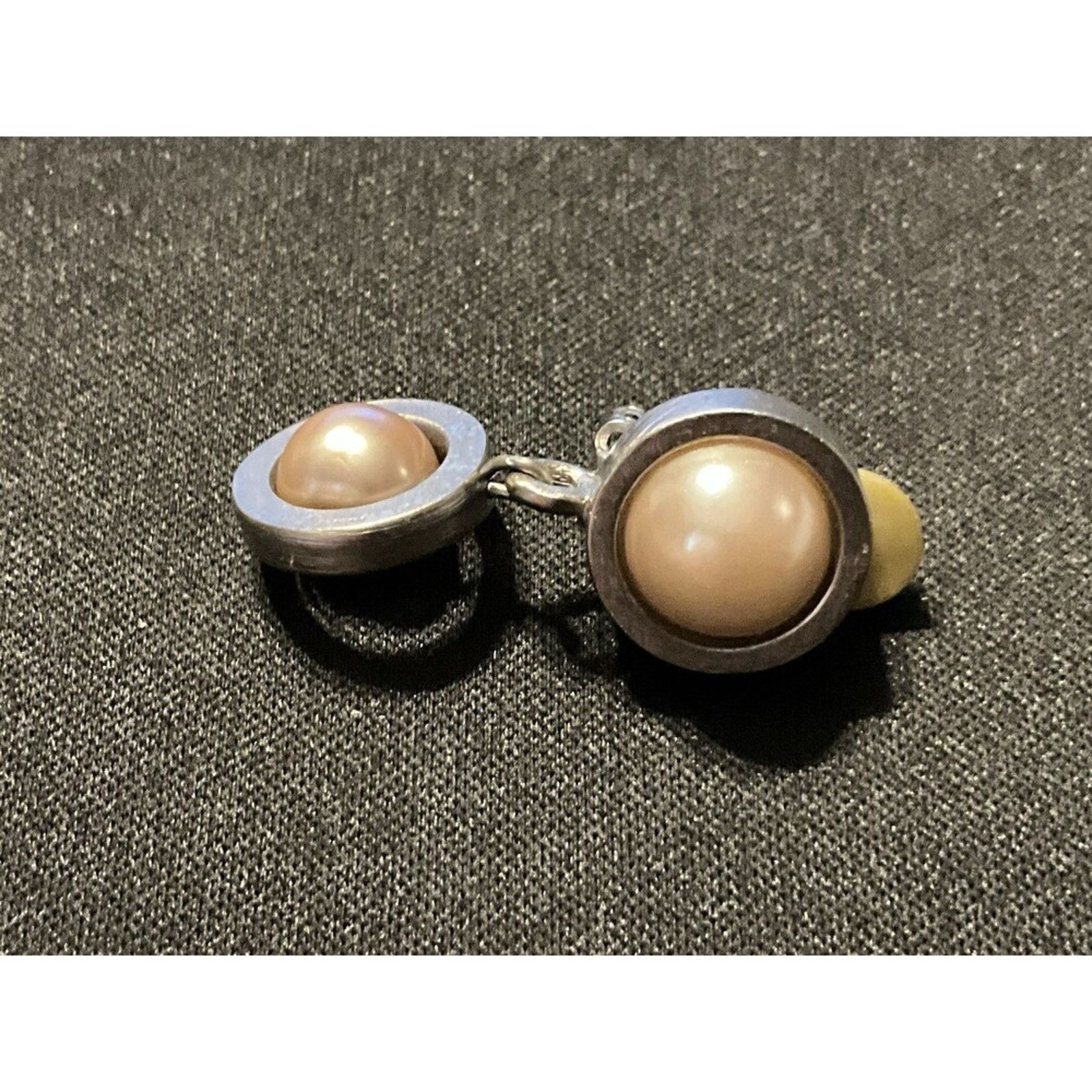 Donna Karan Vintage Donna Karen Clip On Pearl Dangle Earrings Size ONE SIZE - 3 Thumbnail