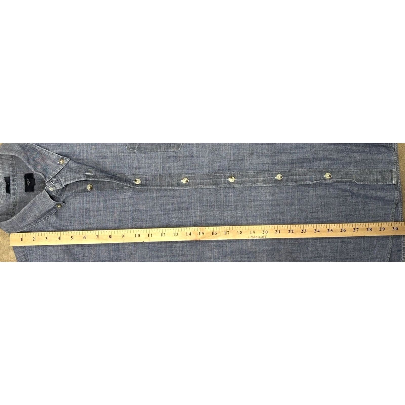 J.Crew J. Cre w Chambray Shirt Men’s XL Blue Slim Fit Denim Look Preppy Short Sleeves Shirt Button-Up Mens Size US XL / EU 56 / 4 - 7 Thumbnail