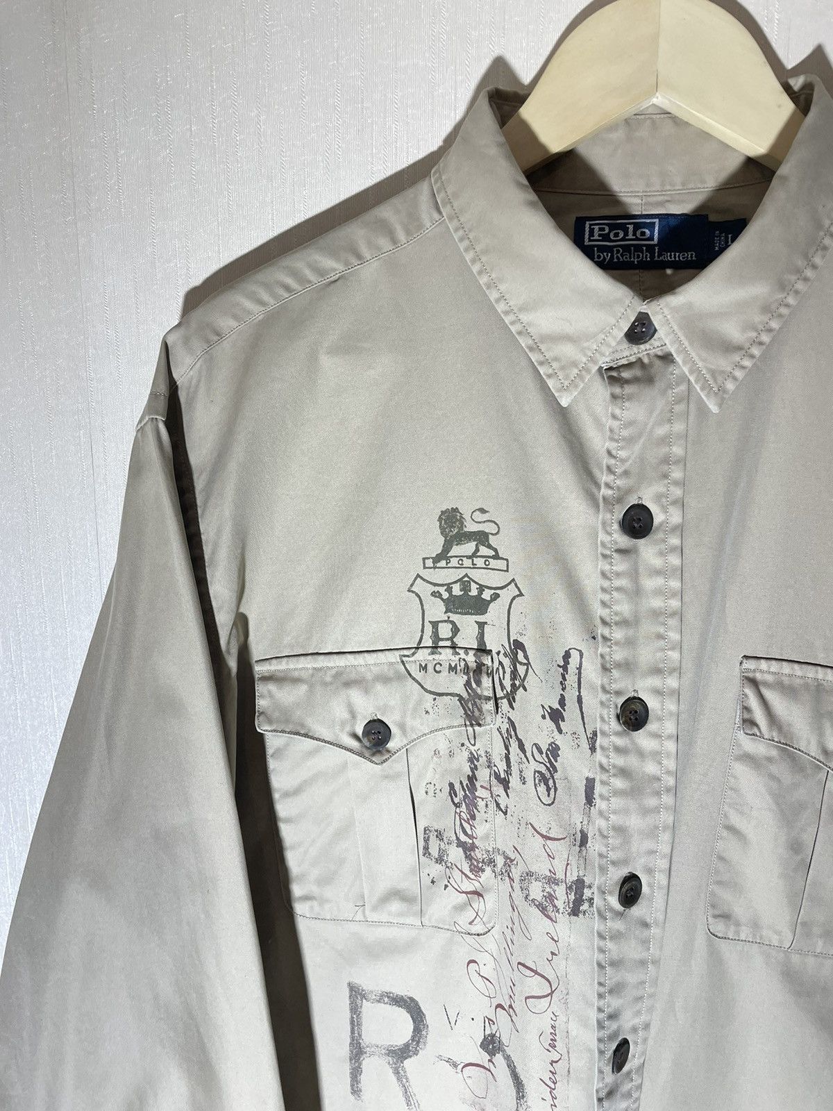 Polo Ralph Lauren × Vintage Polo Ralph Lauren military vintage shirt Size US L / EU 52-54 / 3 - 3 Thumbnail