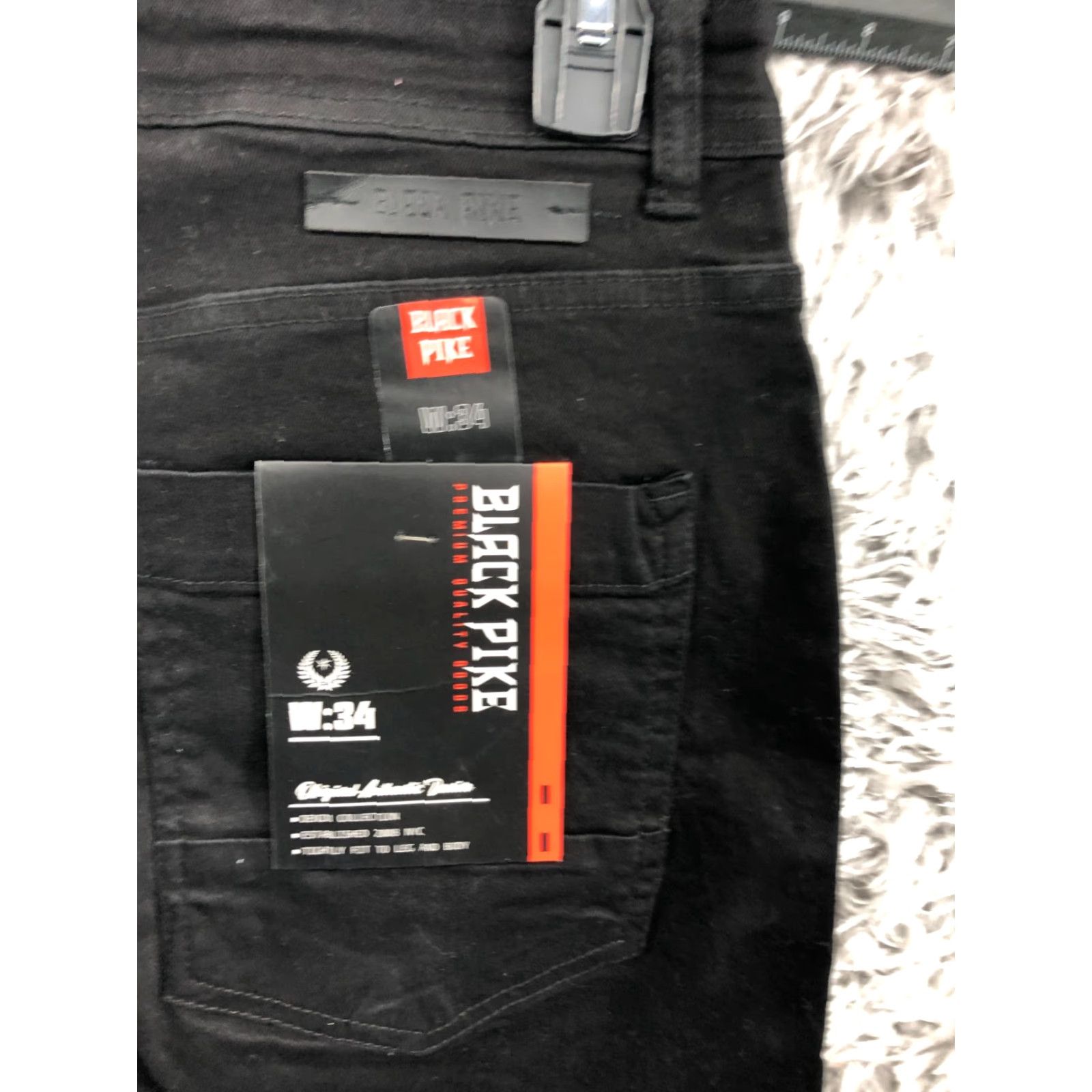 Vintage Black Pike Bermuda Shorts Mens 34 Dark Wash Black Orange Bermuda Shorts Mens 34 Dark Wash Black Pike Size US 34 / EU 50 - 4 Thumbnail