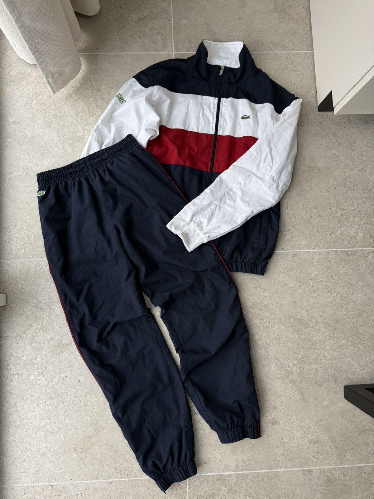 Lacoste Vintage Lacoste Sport TrackSuit Set Pants Jacket Size US S / EU 44-46 / 1 - 1 Thumbnail